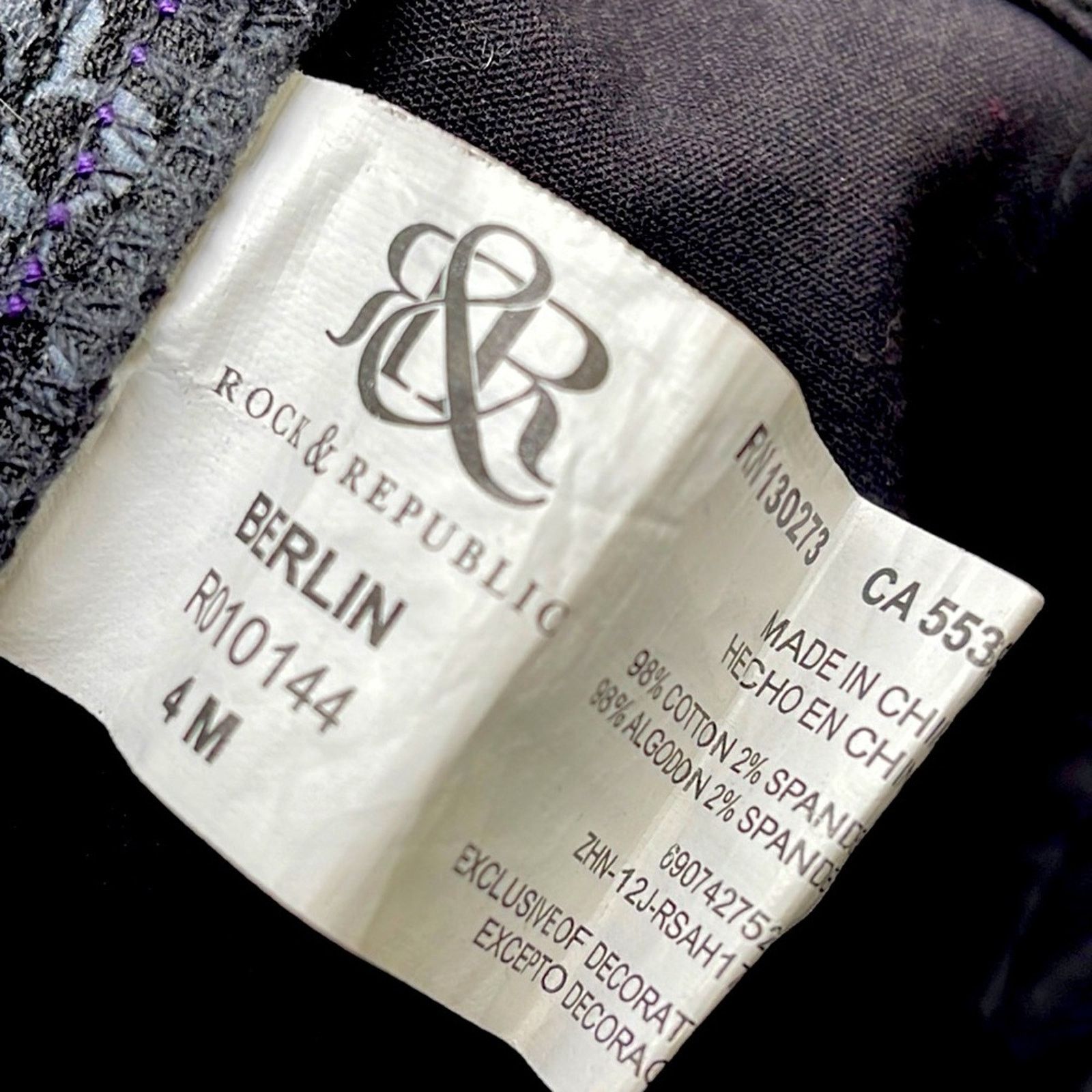 Rock & Republic Rock and Republic Berlin Black Coated Skinny Jeans Size 4M Size 27" / US 4 / IT 40 - 7 Thumbnail