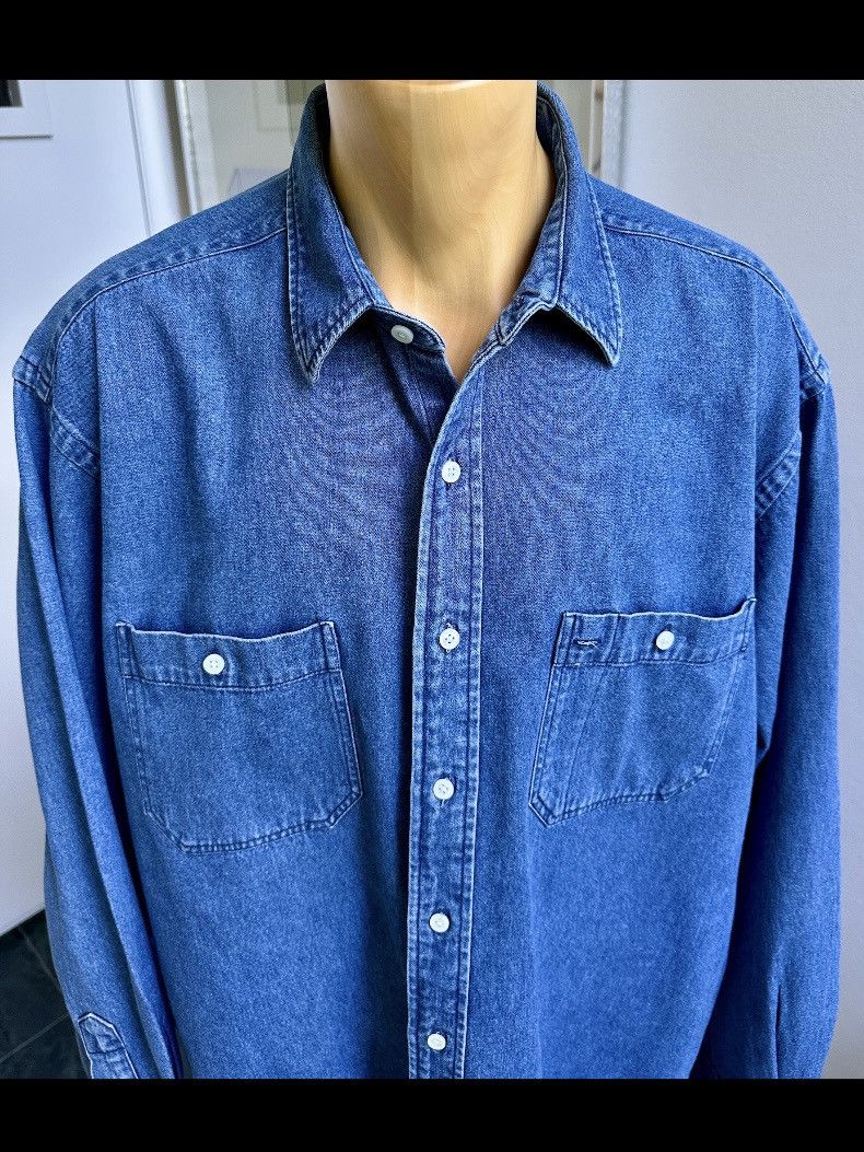 Polo Ralph Lauren VINTAGE 1990s POLO RALPH LAUREN COTTON HEAVY DENIM SHIRT XL Size US XL / EU 56 / 4 - 2 Thumbnail