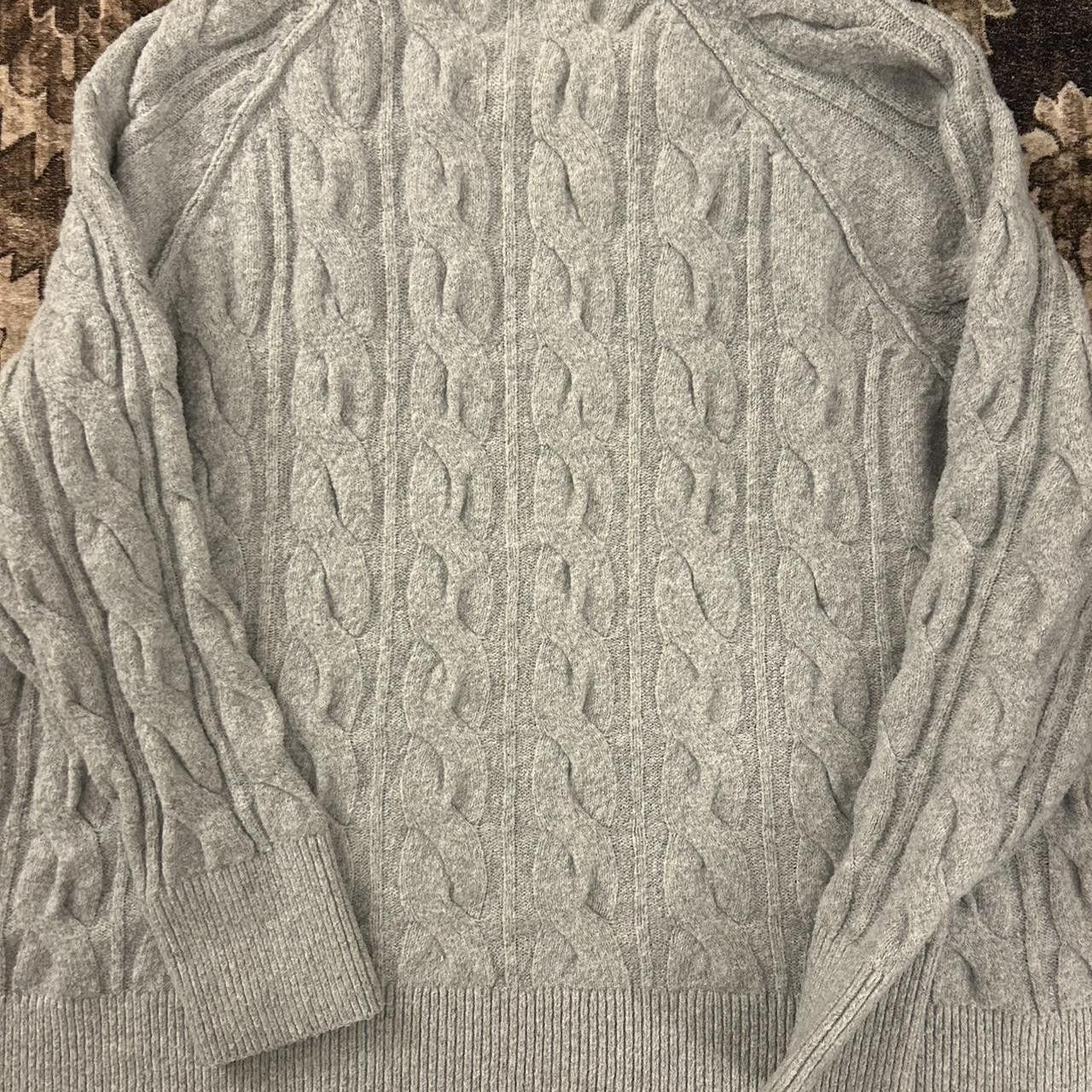 Other Aerie Cable Knit Sweater XL Gray Size XL / US 12-14 / IT 48-50 - 3 Thumbnail