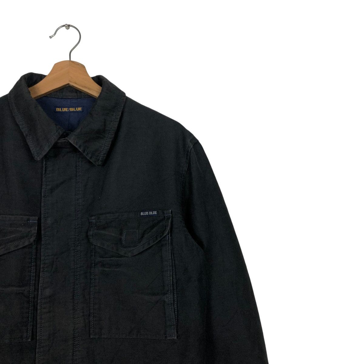 Blue Blue Japan 🔥VINTAGE DECK BIKER JACKET CORDUROY BLUE BLUE JAPAN ARIGATO Size US M / EU 48-50 / 2 - 8 Thumbnail