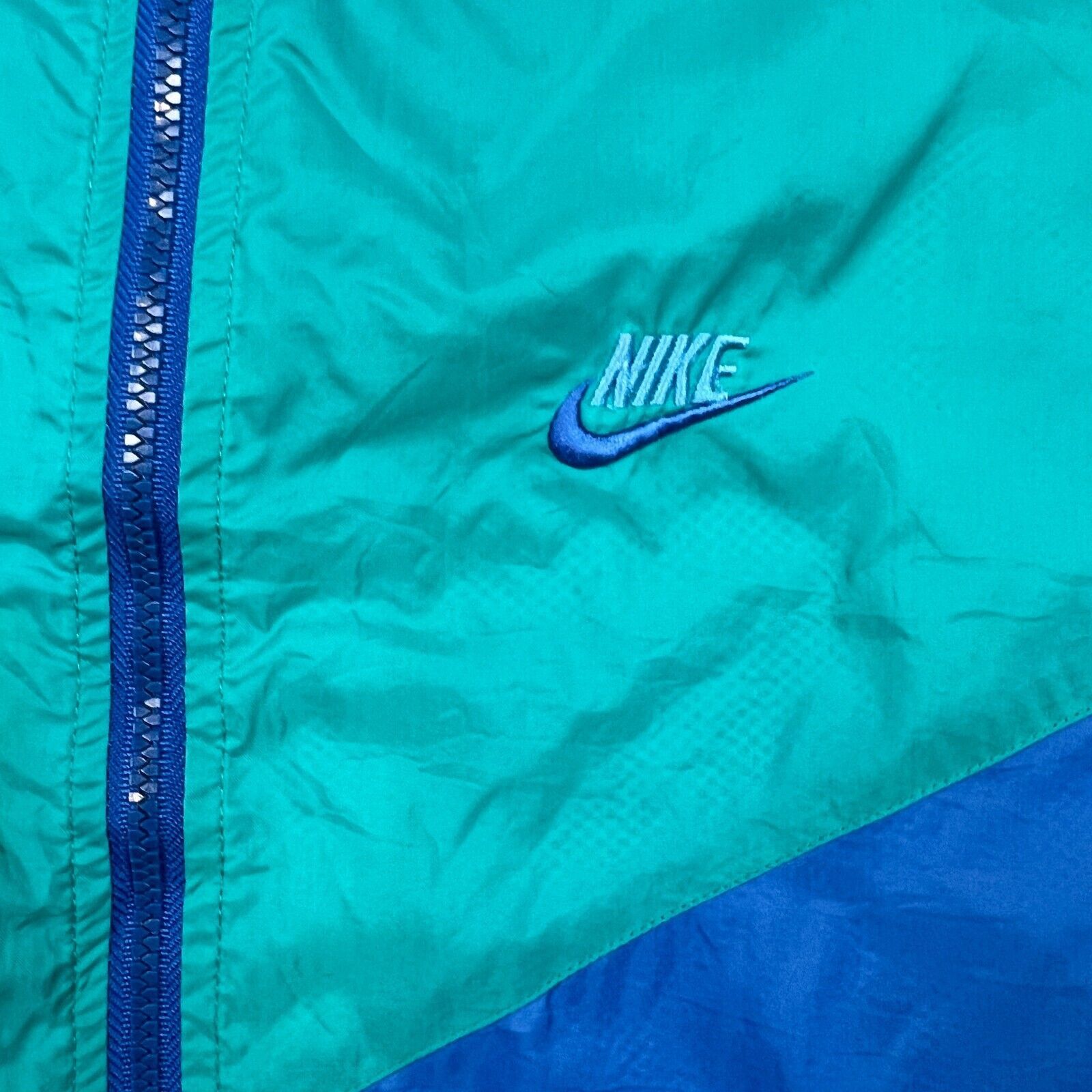 Nike × Vintage Vintage Nike Sportswear Jacket XL Swoosh Zip 90s Windbreaker Size US XL / EU 56 / 4 - 3 Thumbnail