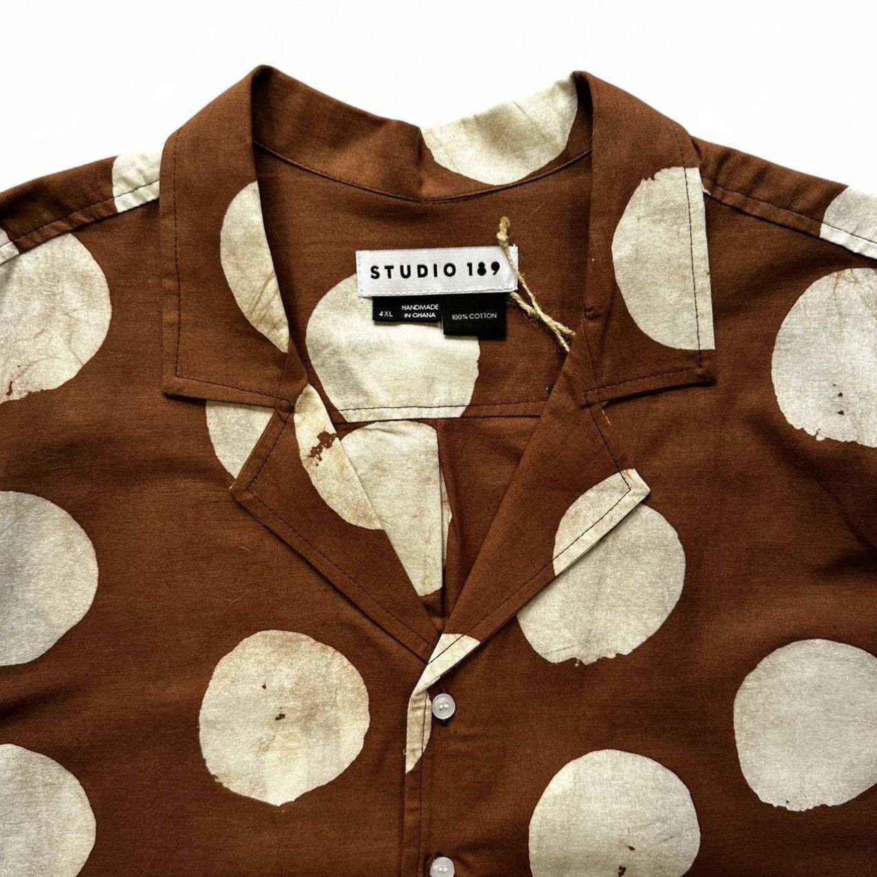 Other Studio 189 Handbatik Brown Polka Dot Camp Shirt- Size 4XL Size US XXL / EU 58 / 5 - 3 Thumbnail