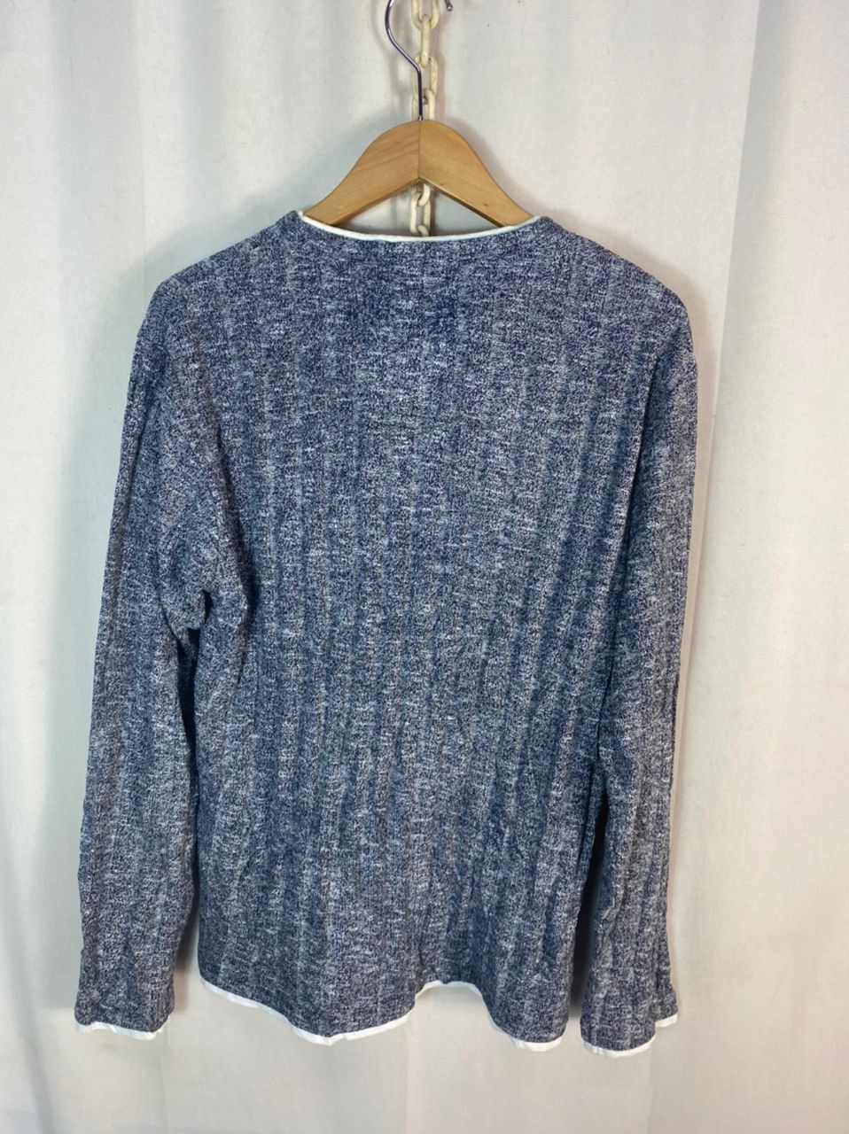 Japanese Brand Plus one vneck long sleeve shirt Size US L / EU 52-54 / 3 - 8 Thumbnail