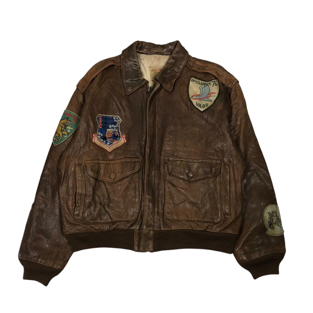 Avirex 🔥VINTAGE AVIREX GENUINE LEATHER JACKET AMERICAN CLASSIC USA Size US M / EU 48-50 / 2 - 2 Thumbnail