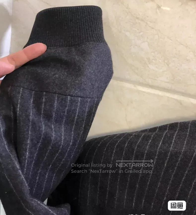 Hermes Hermes Jacket, 100% wool, size 48, striped dark gray. Size US M / EU 48-50 / 2 - 6 Thumbnail