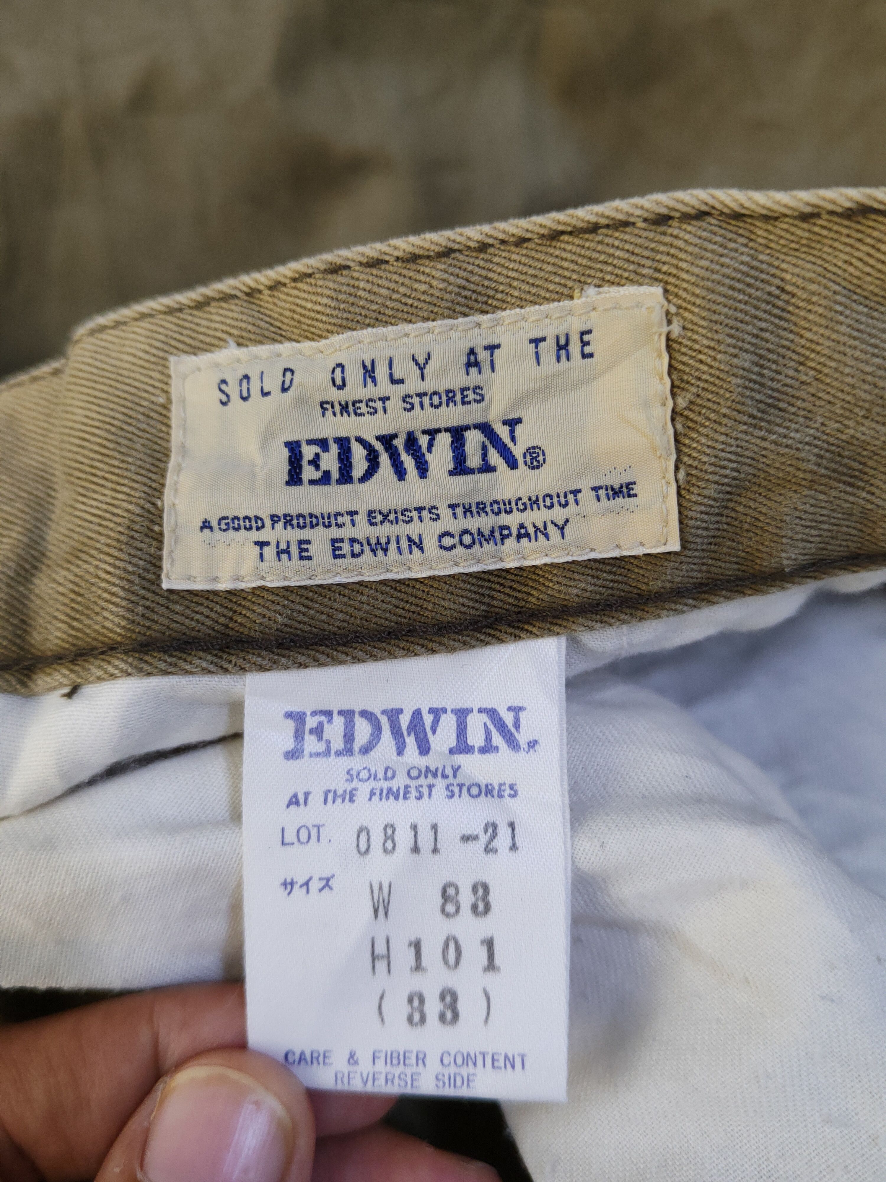 Edwin Edwin Olive Faded vintage japan Casual Pants #S2415 Size US 32 / EU 48 - 15 Thumbnail