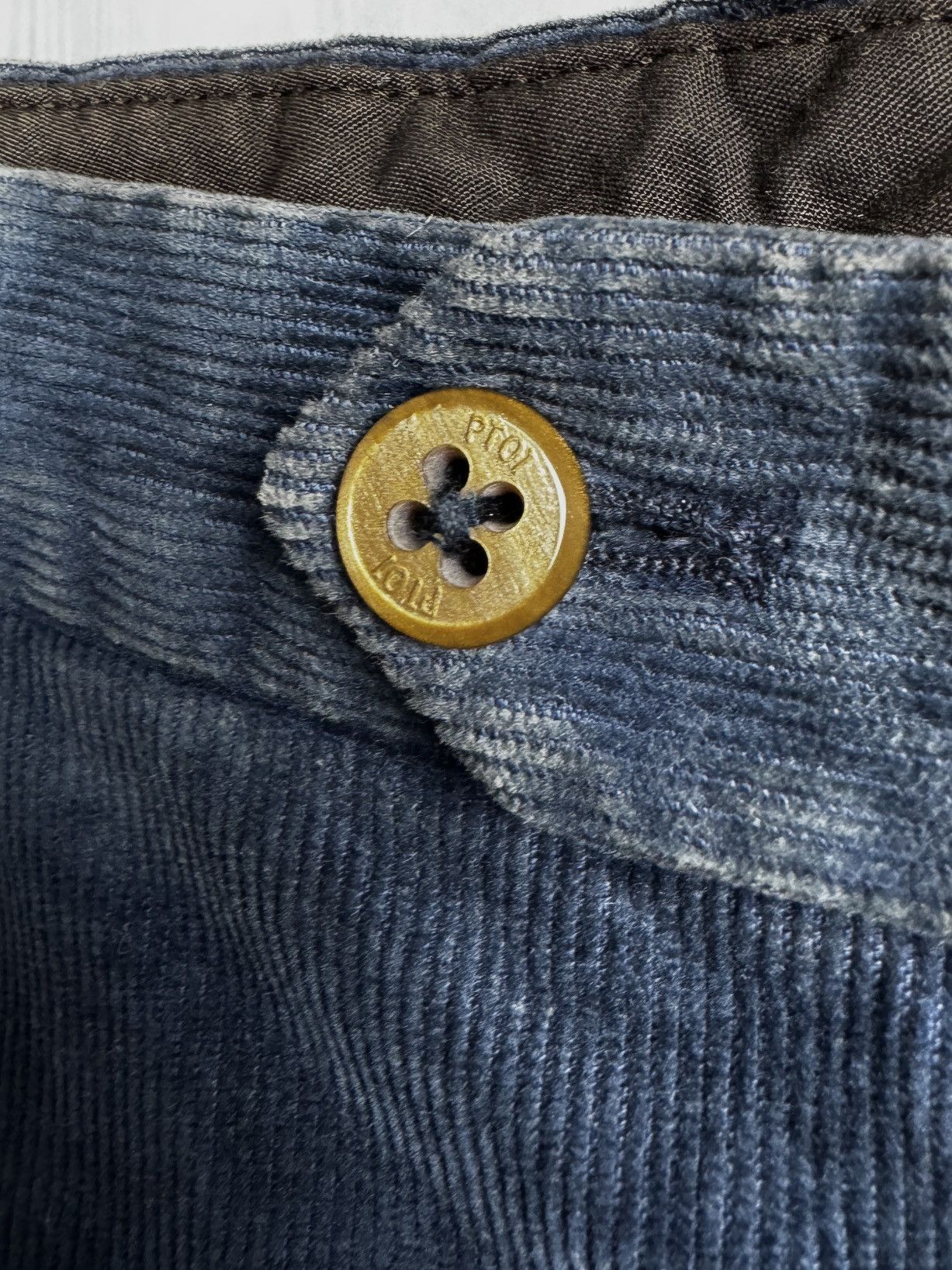 PT Torino PT01 Torino Garment Dyed Stretch blue corduroy casual pants Size US 36 / EU 52 - 6 Thumbnail