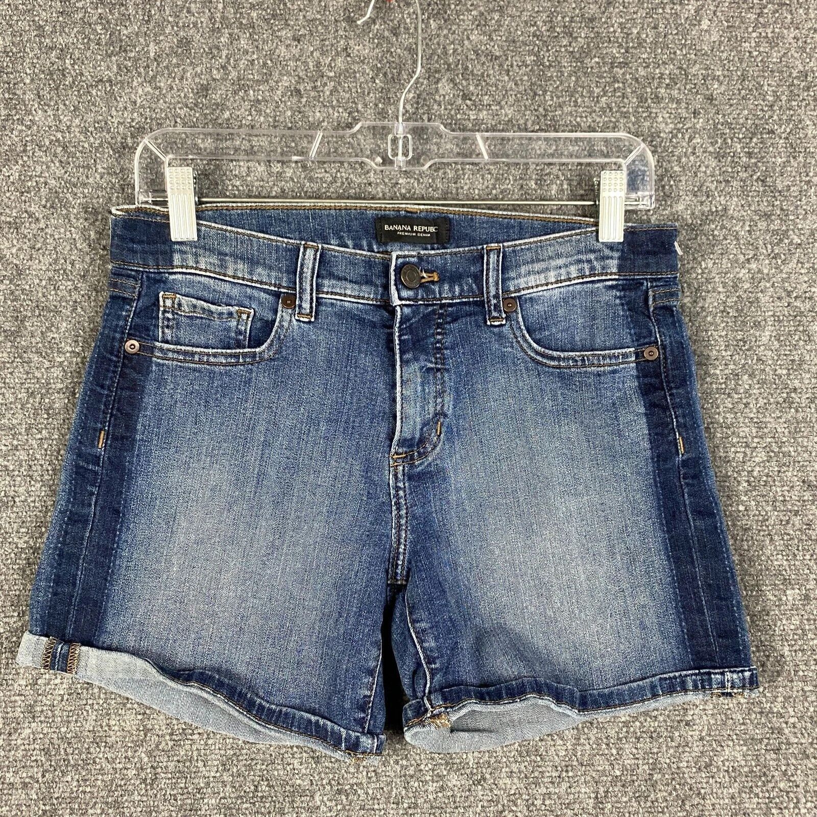 Banana Republic Banana Republic Mom Shorts Women's Size 2 Denim Stretch Size 26" / US 2 / IT 38 - 1 Thumbnail