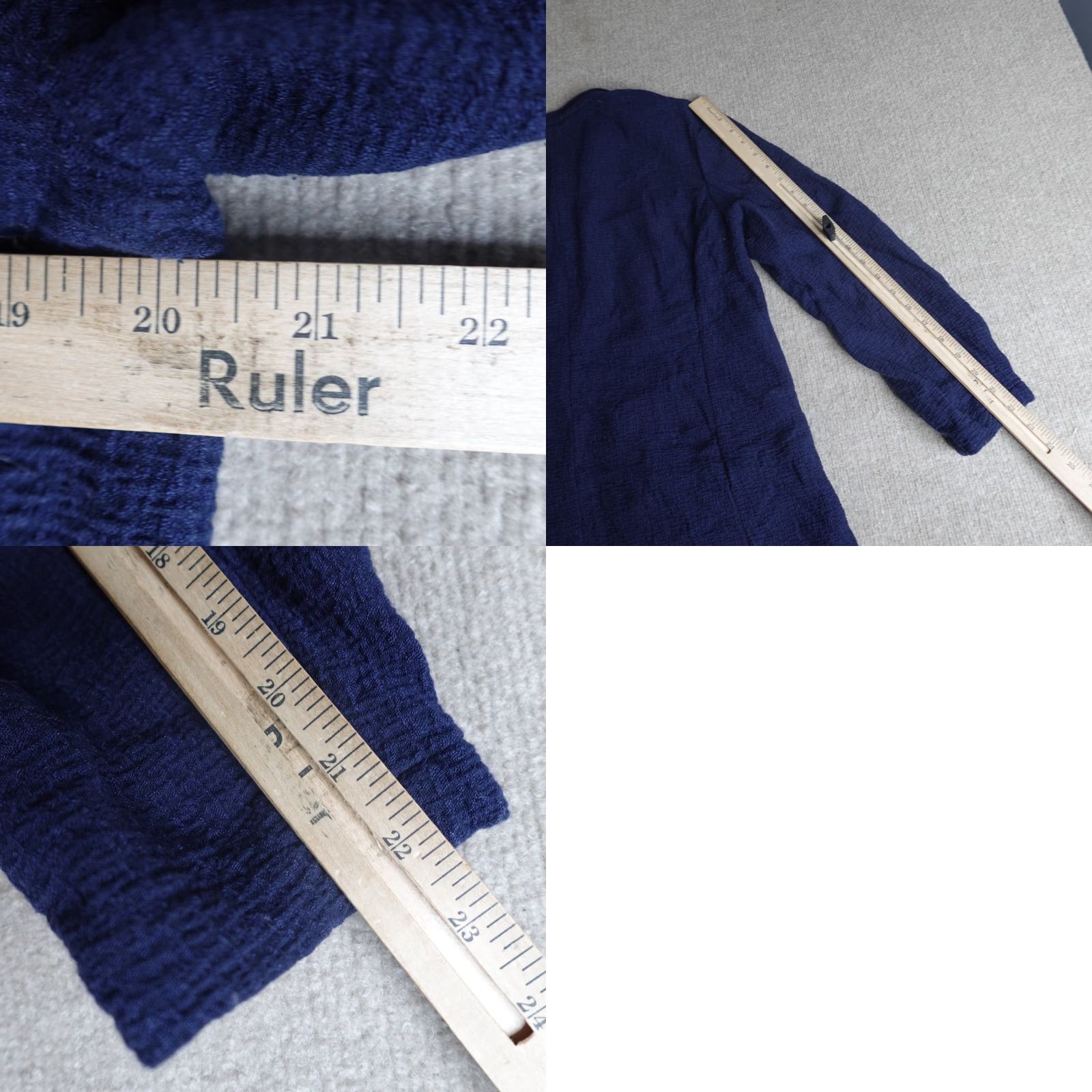 Eileen Fisher Eileen Fisher Jacket Womens Large Blue Jacquard Hidden Placket Band Collar Size L / US 10 / IT 46 - 8 Thumbnail