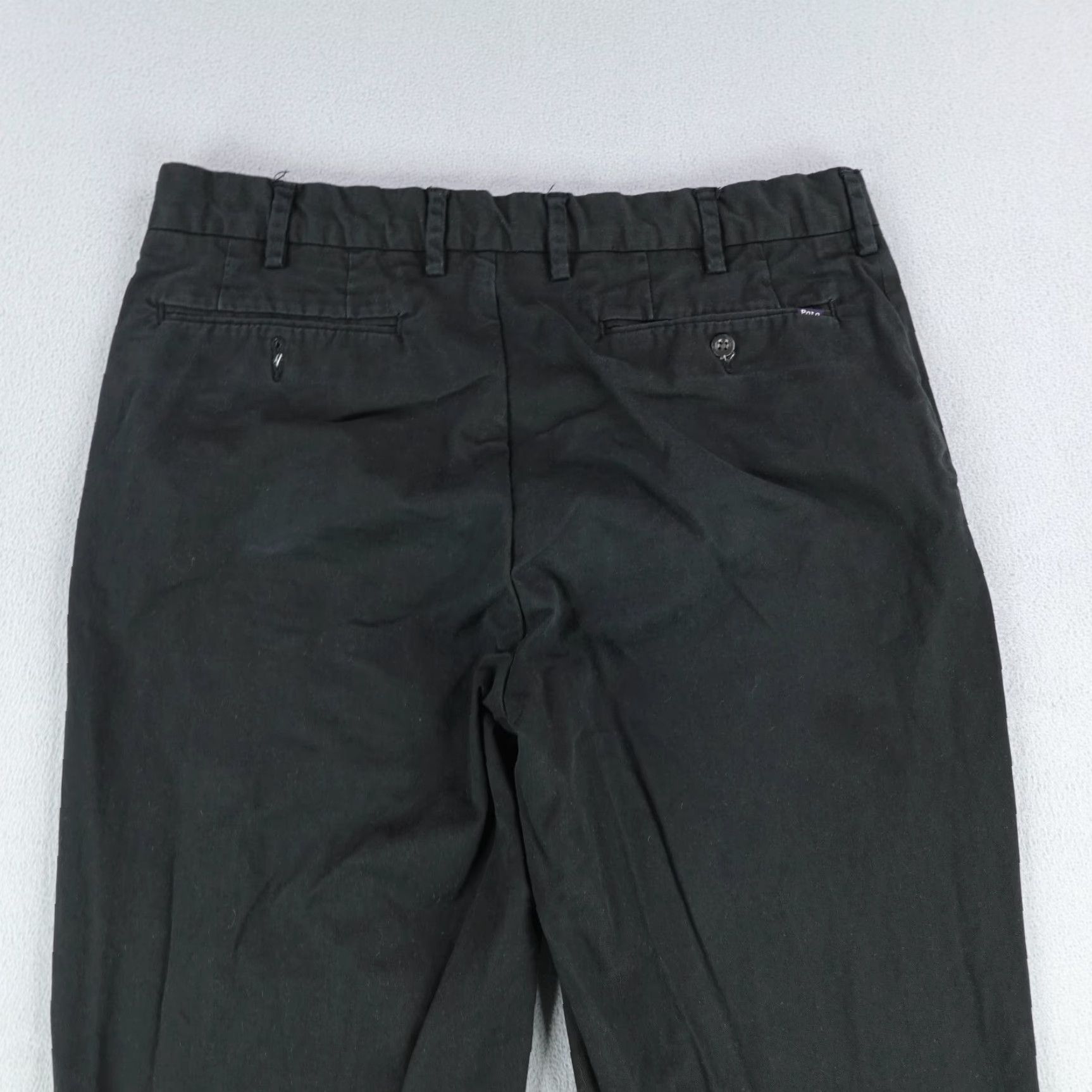 Polo Ralph Lauren VINTAGE Polo Ralph Lauren Pants Men's 34x32 Chino Straight Leg Classic Fit Black Cotton Spandex Preppy Size US XS / EU 42 / 0 - 6 Thumbnail