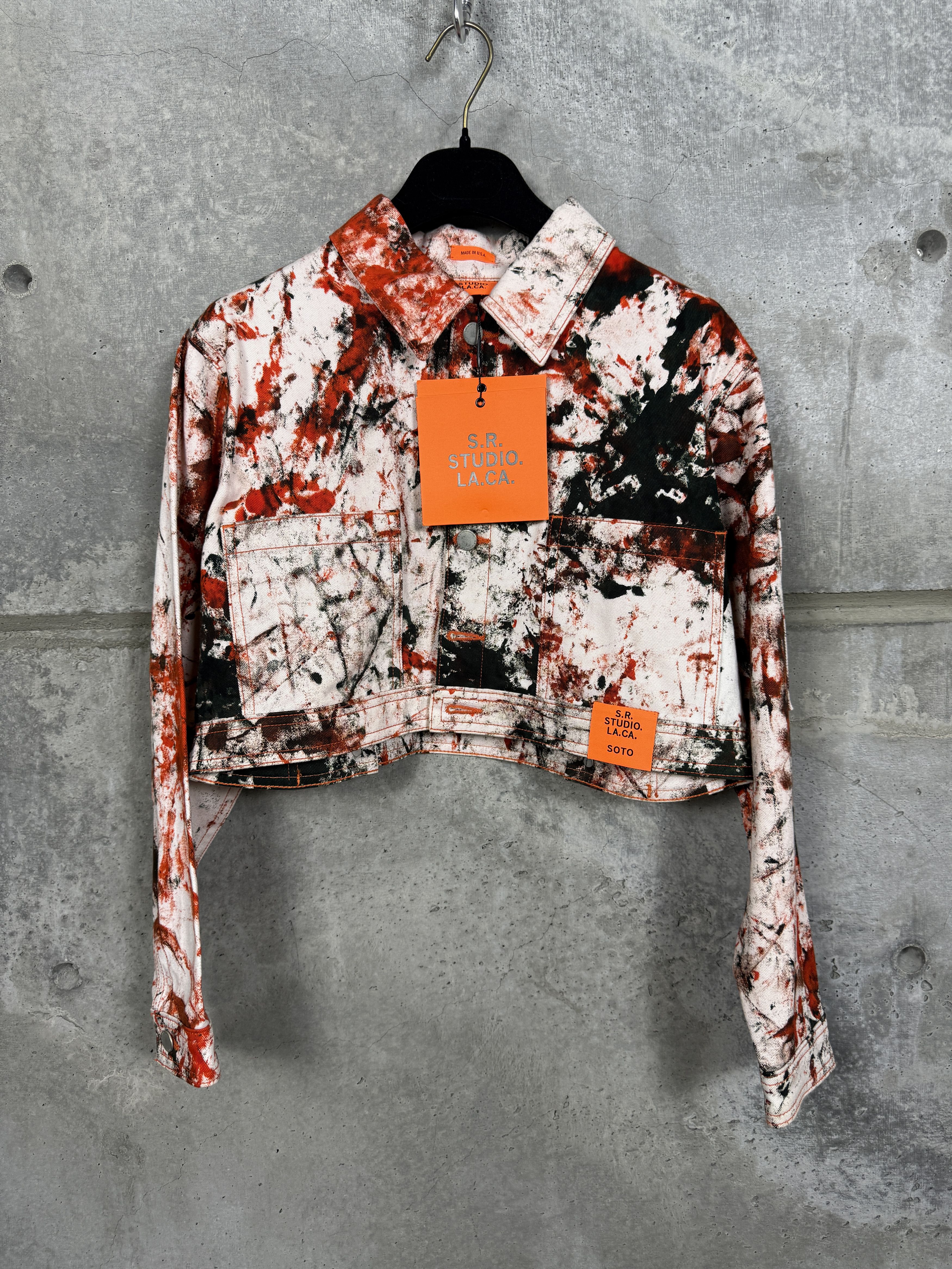 Sterling Ruby $1295 S.R. Studio Hand-Dyed Soto Cropped Jean Jacket Size S / US 4 / IT 40 - 4 Thumbnail