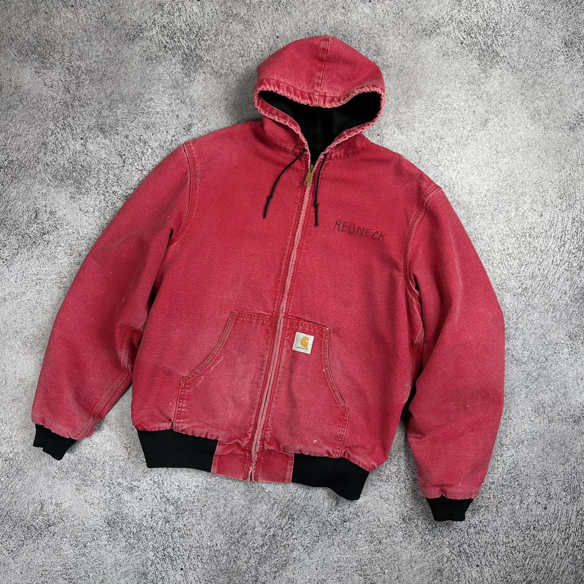Carhartt Vintage Carhartt JR110 Red Hooded Work Jacket – Made in USA Size US L / EU 52-54 / 3 - 1 Thumbnail