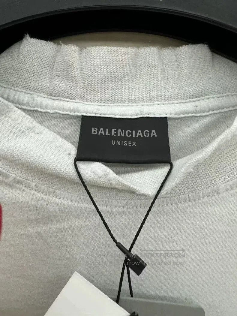 Balenciaga Balenciaga Embroidered Logo Hole Short Sleeve. Size US XS / EU 42 / 0 - 3 Thumbnail