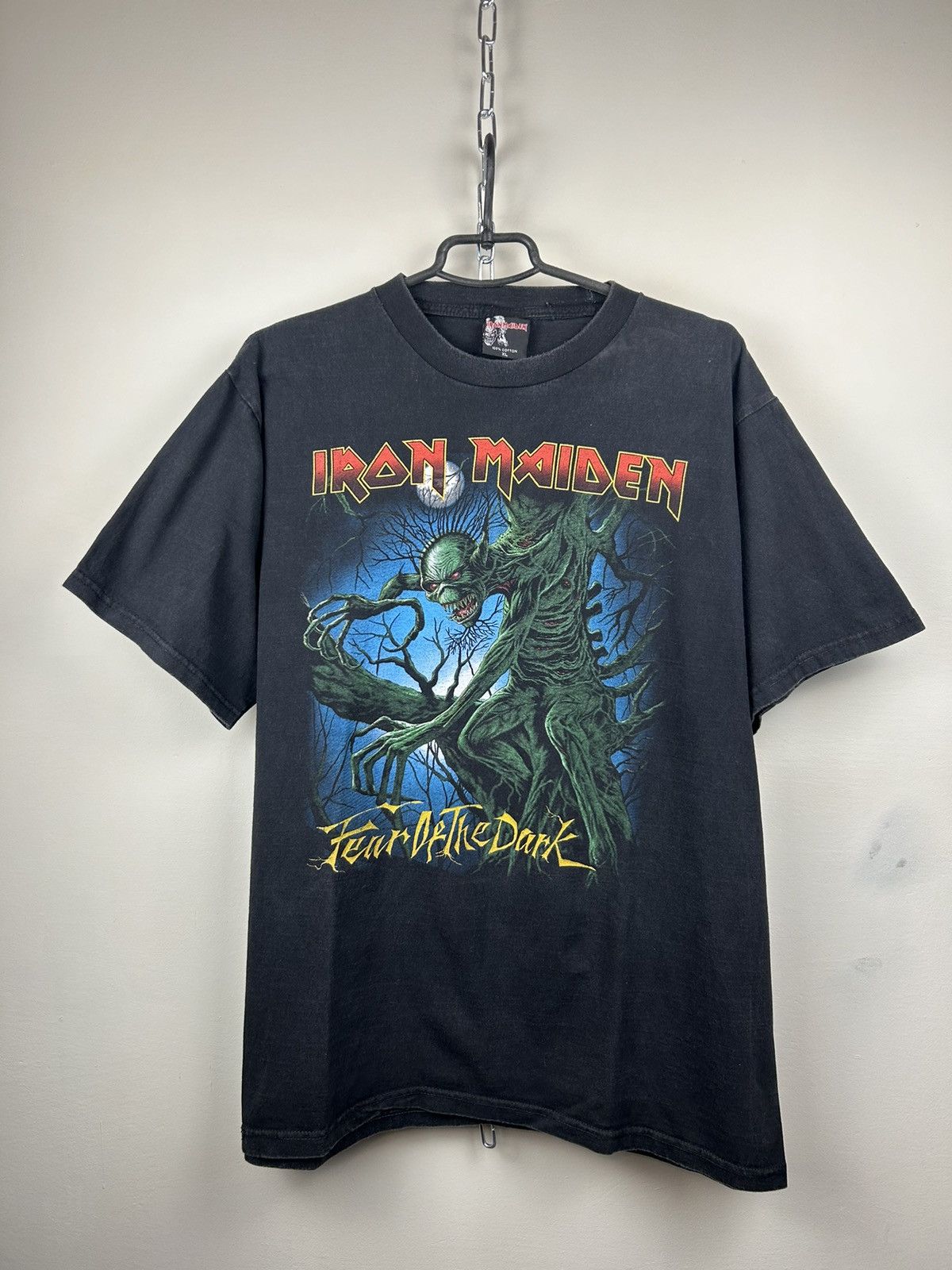Band Tees Vintage 00s Iron Maiden Faer of the Dark T shirt Size US XL / EU 56 / 4 - 1 Thumbnail
