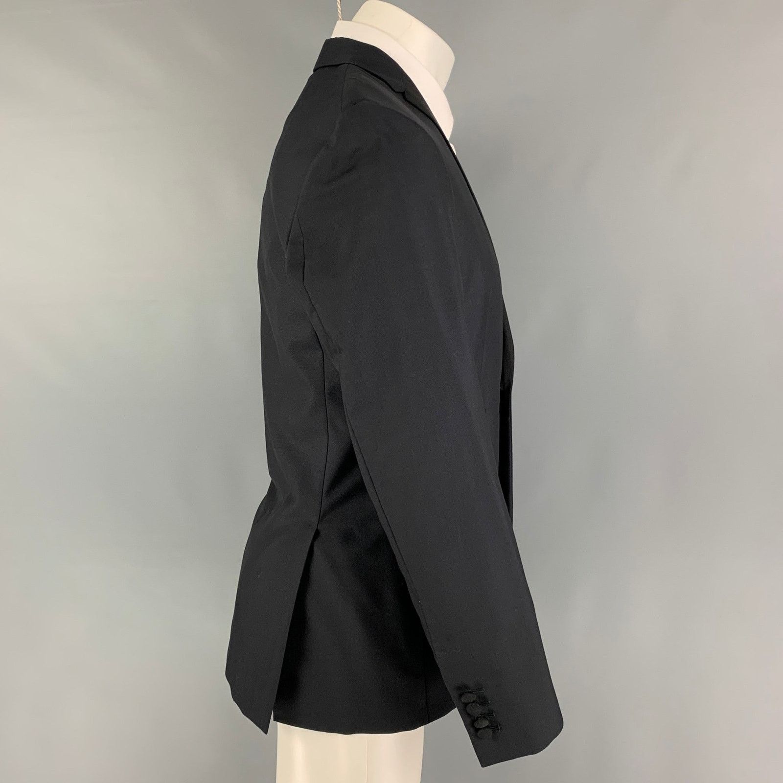 Other SPENCER HART Size 38 Black Wool Mohair Tuxedo Sport Coat Size 38R - 3 Thumbnail