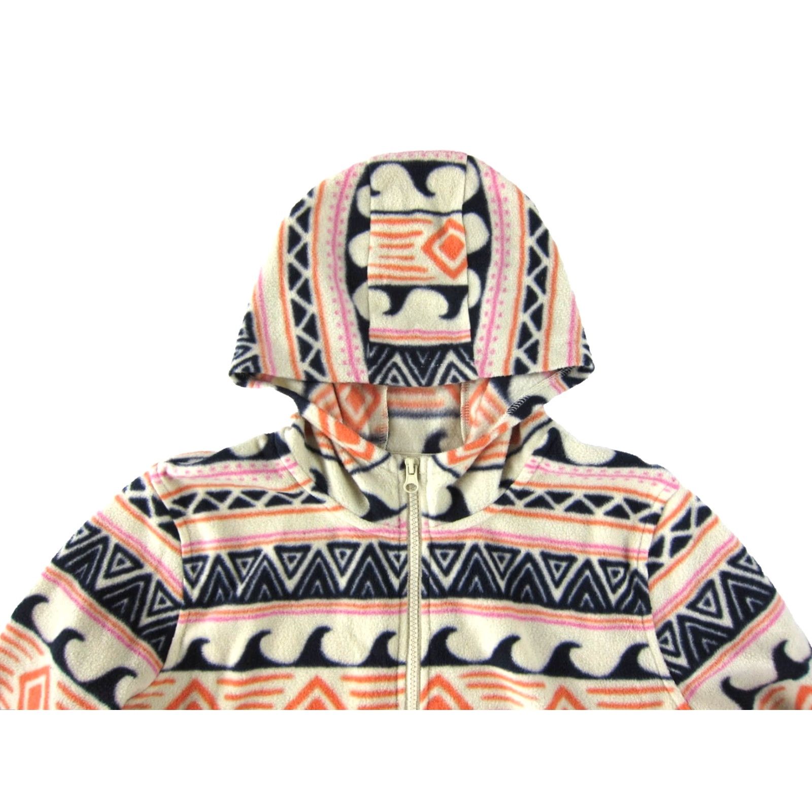 O'Neill O'NEILL Ivory Pink Black Orange Wave Fleece Pocket Hooded Pullover Sweatshirt M Size M / US 6-8 / IT 42-44 - 4 Thumbnail