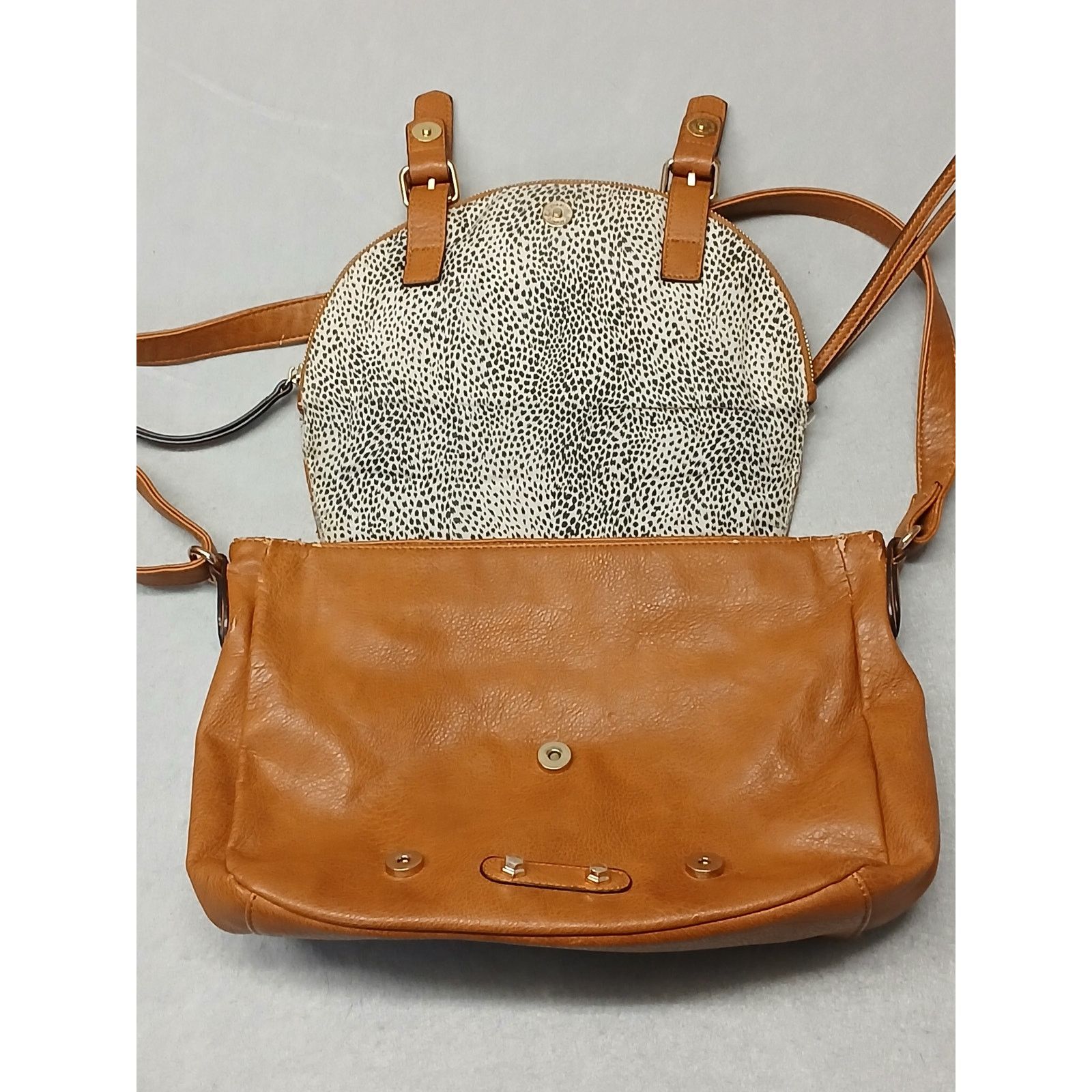 Call It Spring Call It Spring Orange Handcrafted Full Leather Saddle Bag Size ONE SIZE - 10 Thumbnail