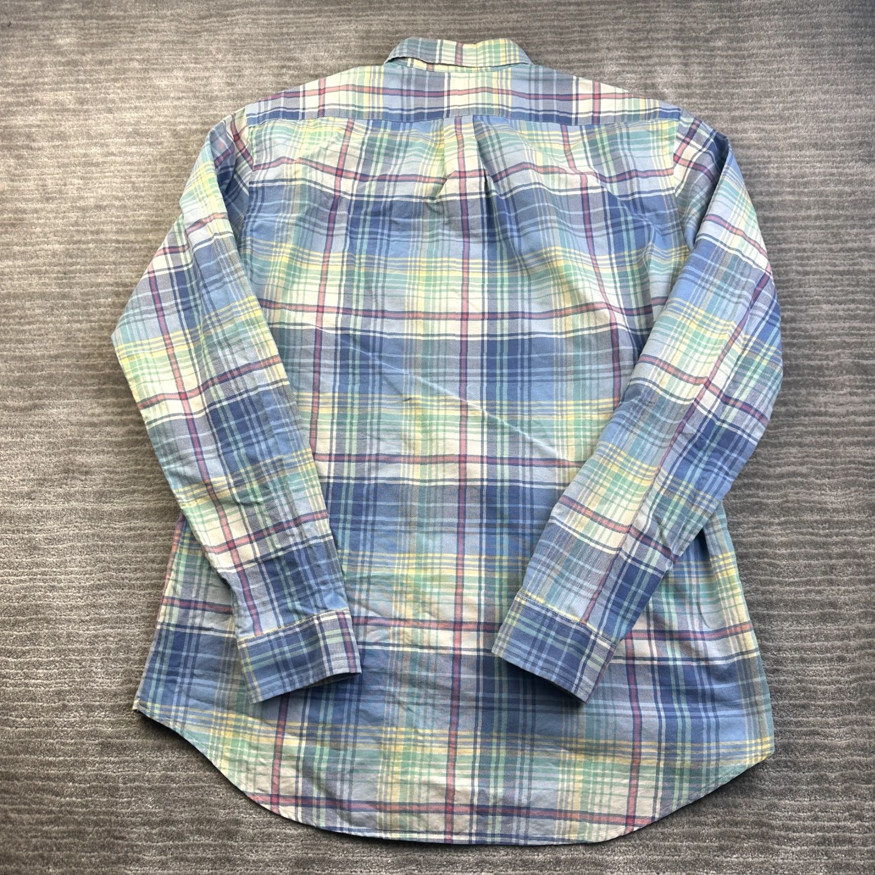 Ralph Lauren Ralph Lauren Shirt Mens Large Blue Plaid Colorful Pony Button-Up Embroidered Logo Size US L / EU 52-54 / 3 - 2 Thumbnail