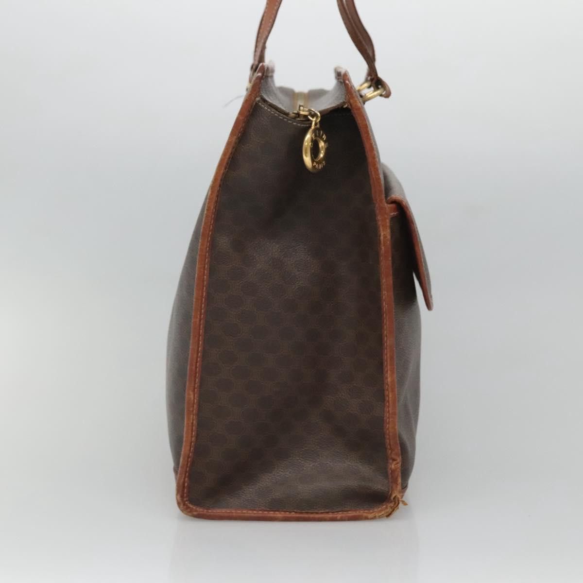 Celine CELINE Macadam Canvas Shoulder Bag Pvc Leather Brown Gold Size ONE SIZE - 4 Thumbnail