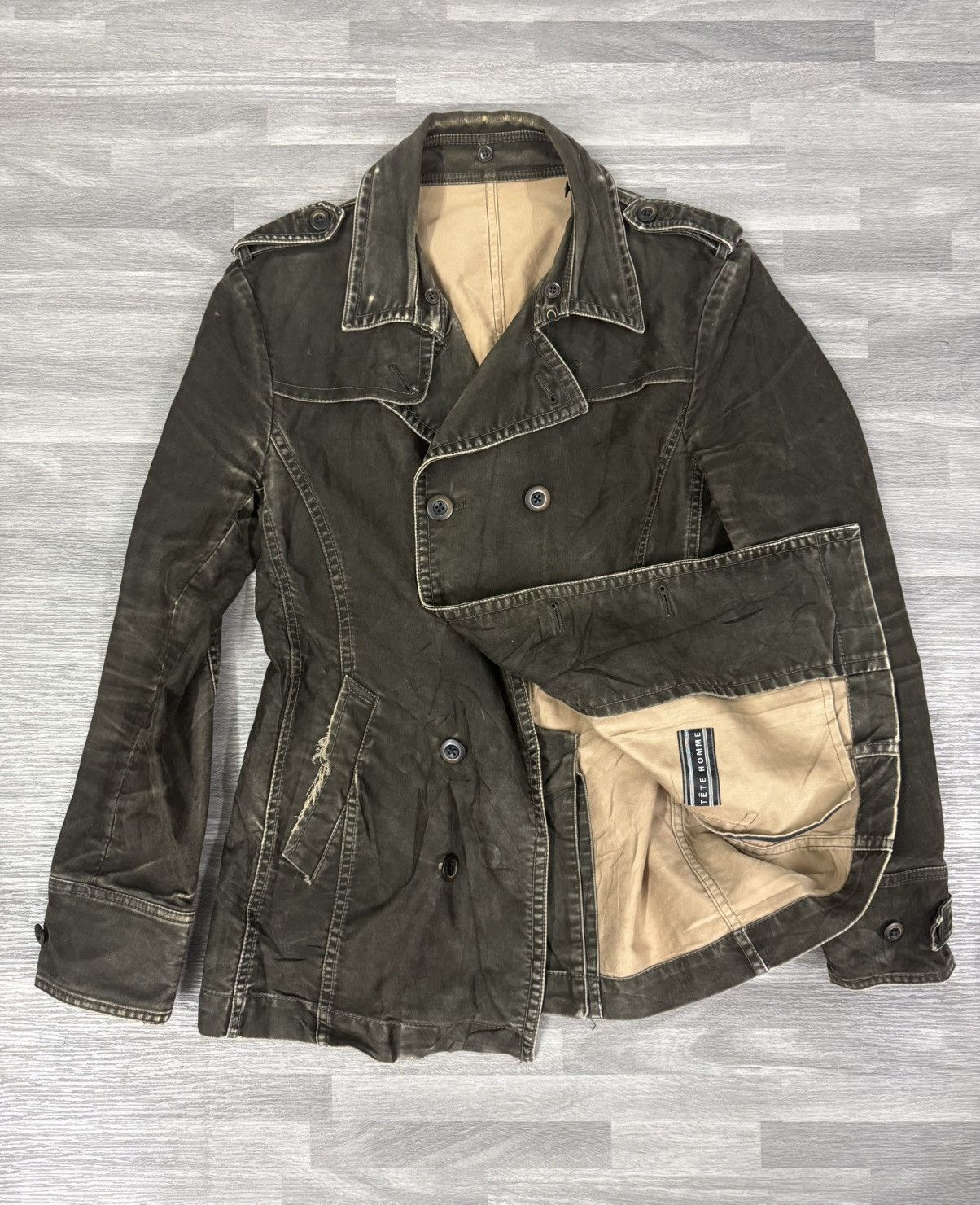 Tete Homme Rare 🔥/ Vintage Tete Homme Double Breast Jacket Size L / US 10 / IT 46 - 8 Thumbnail