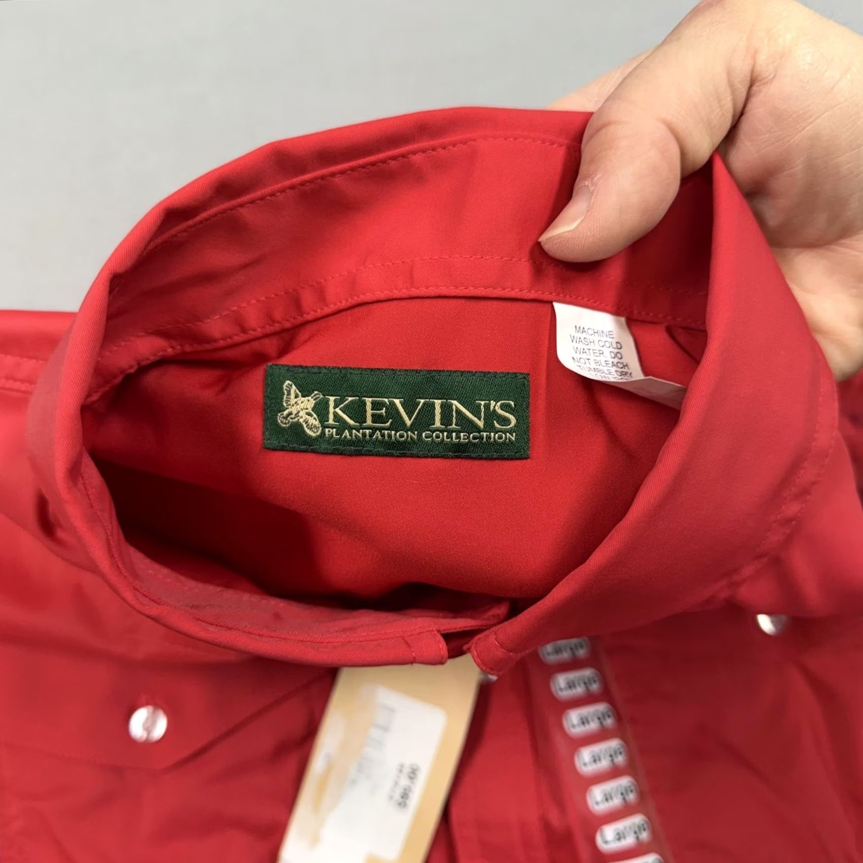Vintage Kevin's Plantation Collection Shirt Mens Large Red West Button Long Sleeve Size US L / EU 52-54 / 3 - 5 Thumbnail