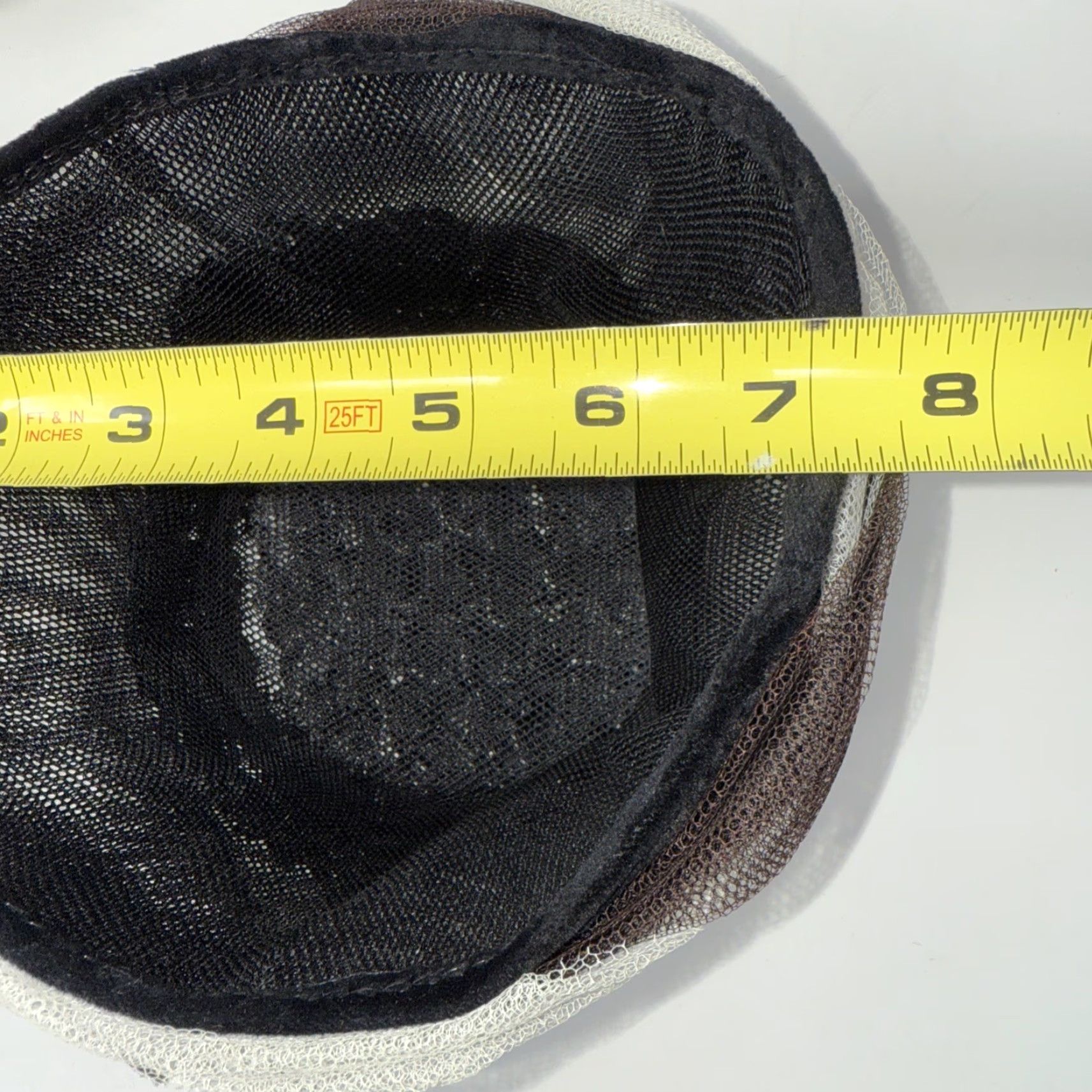 Vintage VINTAGE Flapper Hat Women’s Ribbon Netting Lace Metal Rim Black White Hat Size ONE SIZE - 7 Thumbnail