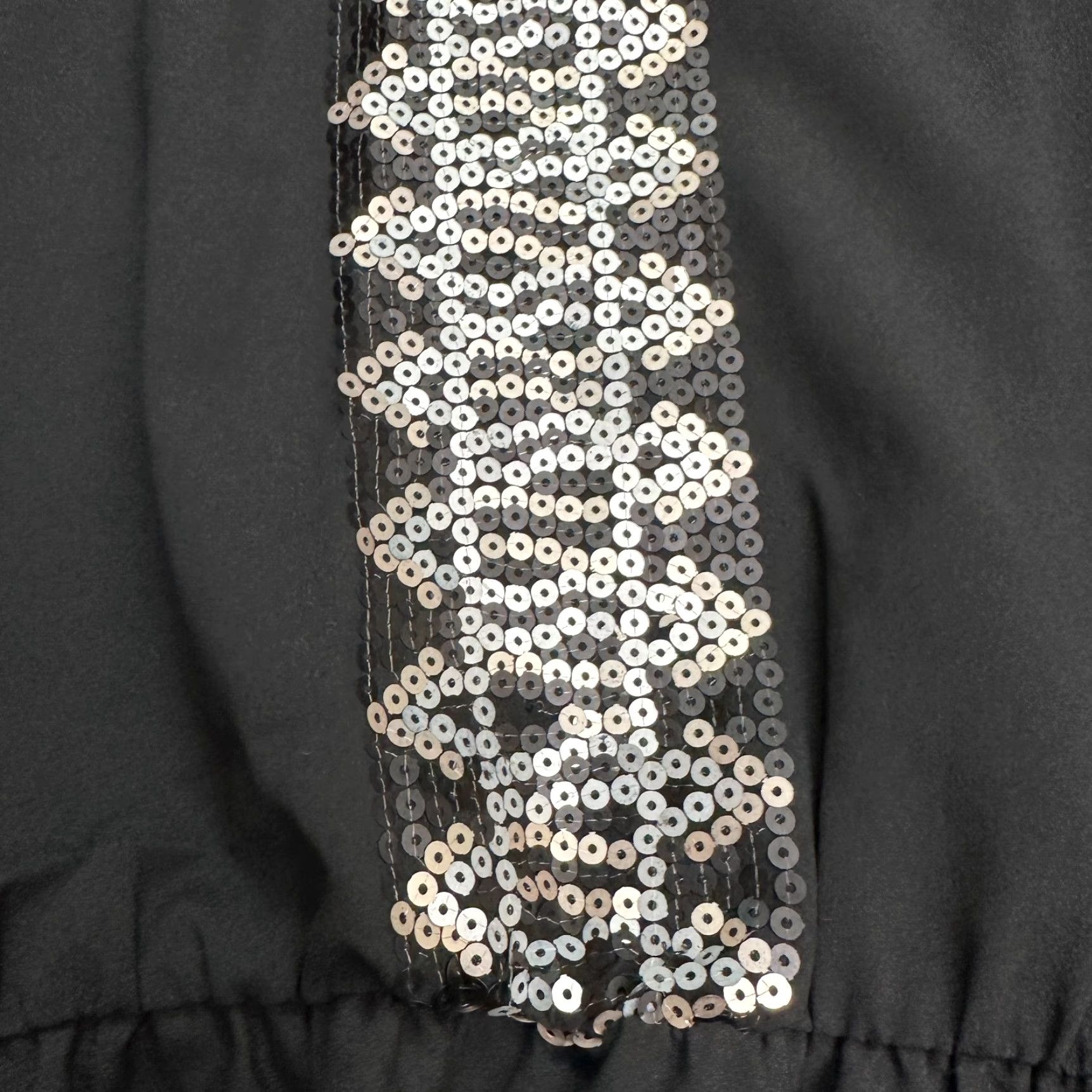 Vintage Gemo Dress Womens 36 Black Knee Length Sleeveless A-Line Sequins Work Casual Size XS / US 0-2 / IT 36-38 - 5 Thumbnail