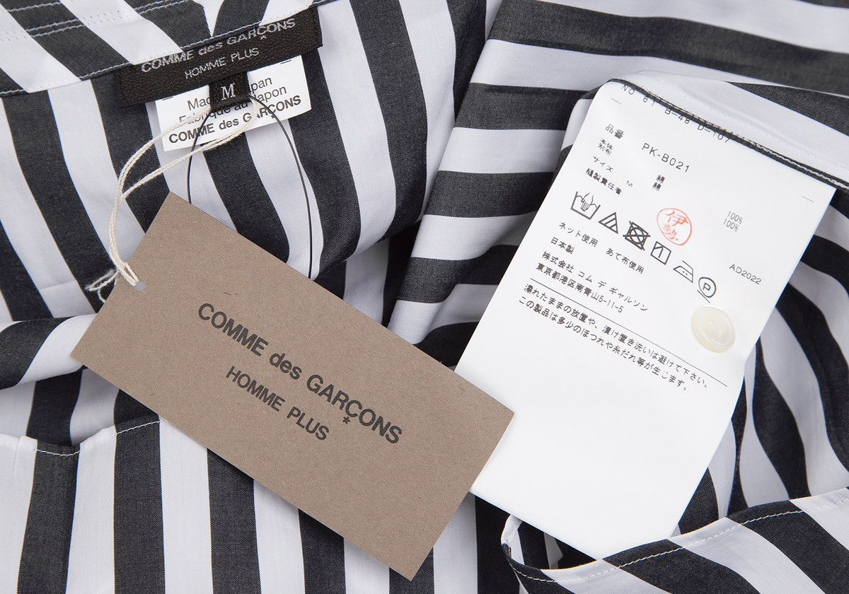 Comme des Garcons × Comme des Garcons Homme Plus Comme des Garcons Homme Plus Zig Zag Collar Stripe Shirt M Size US M / EU 48-50 / 2 - 14 Thumbnail