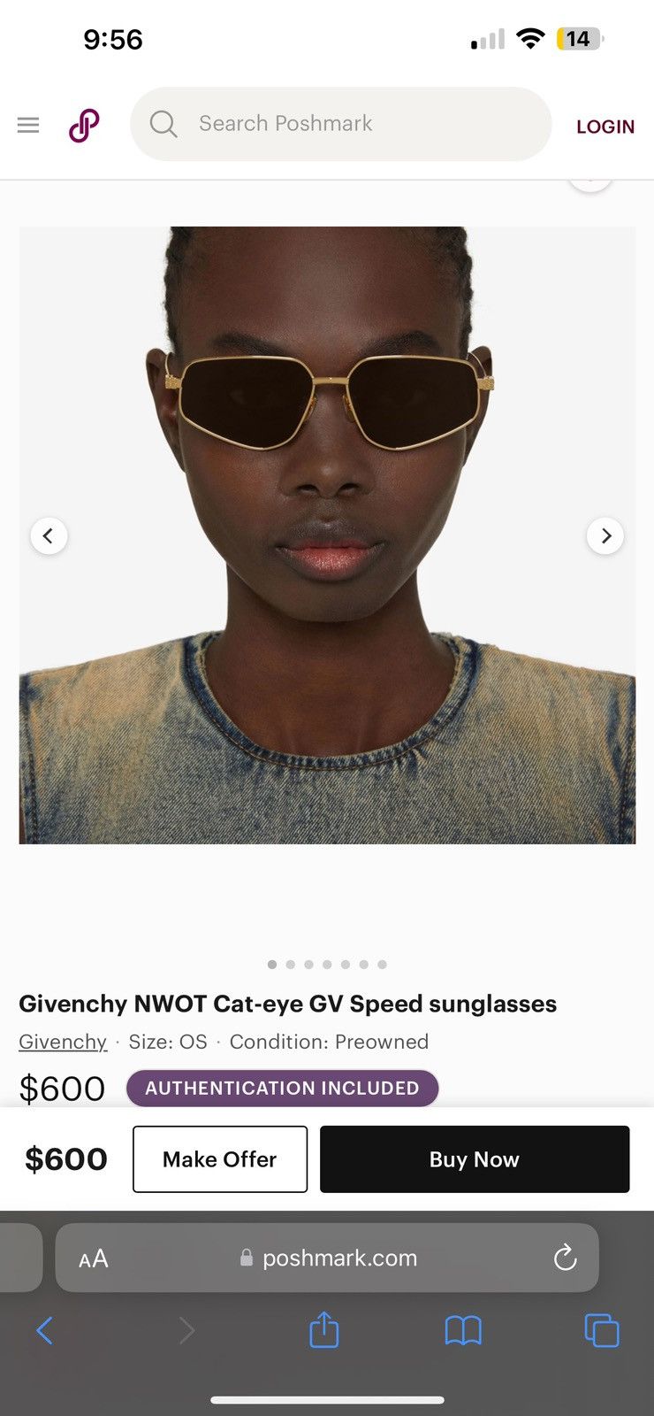 Givenchy Givenchy Speed Cat-Eye GV Sunglasses (Rare) Size ONE SIZE - 7 Thumbnail