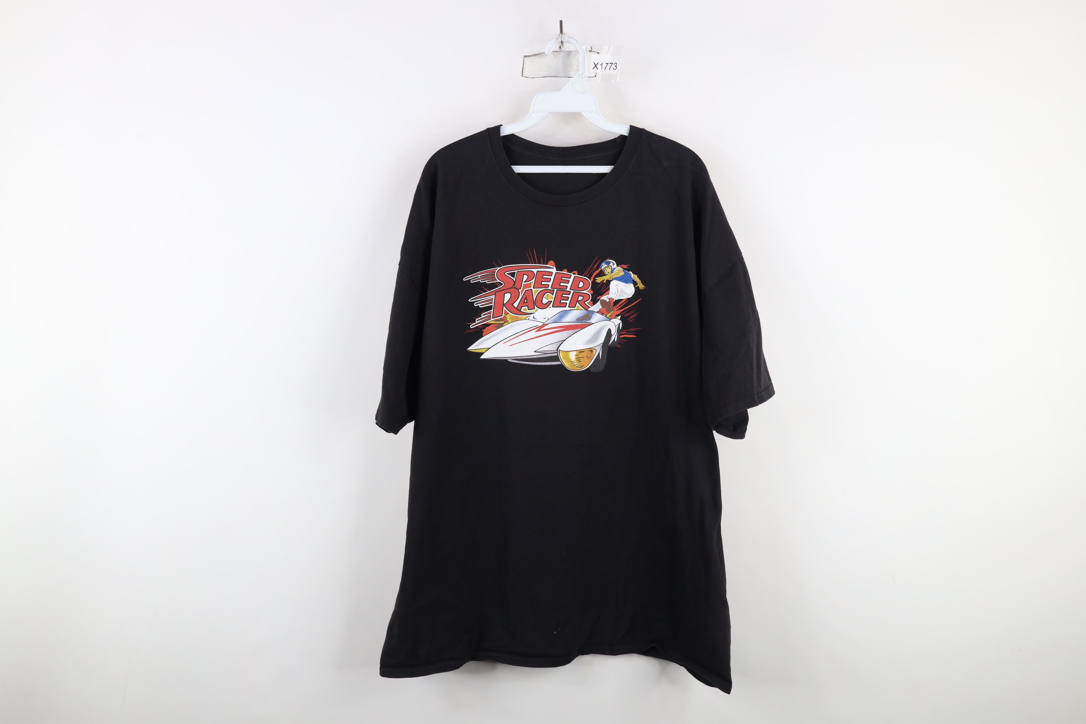 Vintage Vintage 90s Spell Out Speed Racer Short Sleeve T-Shirt Black Size US XXL / EU 58 / 5 - 1 Thumbnail