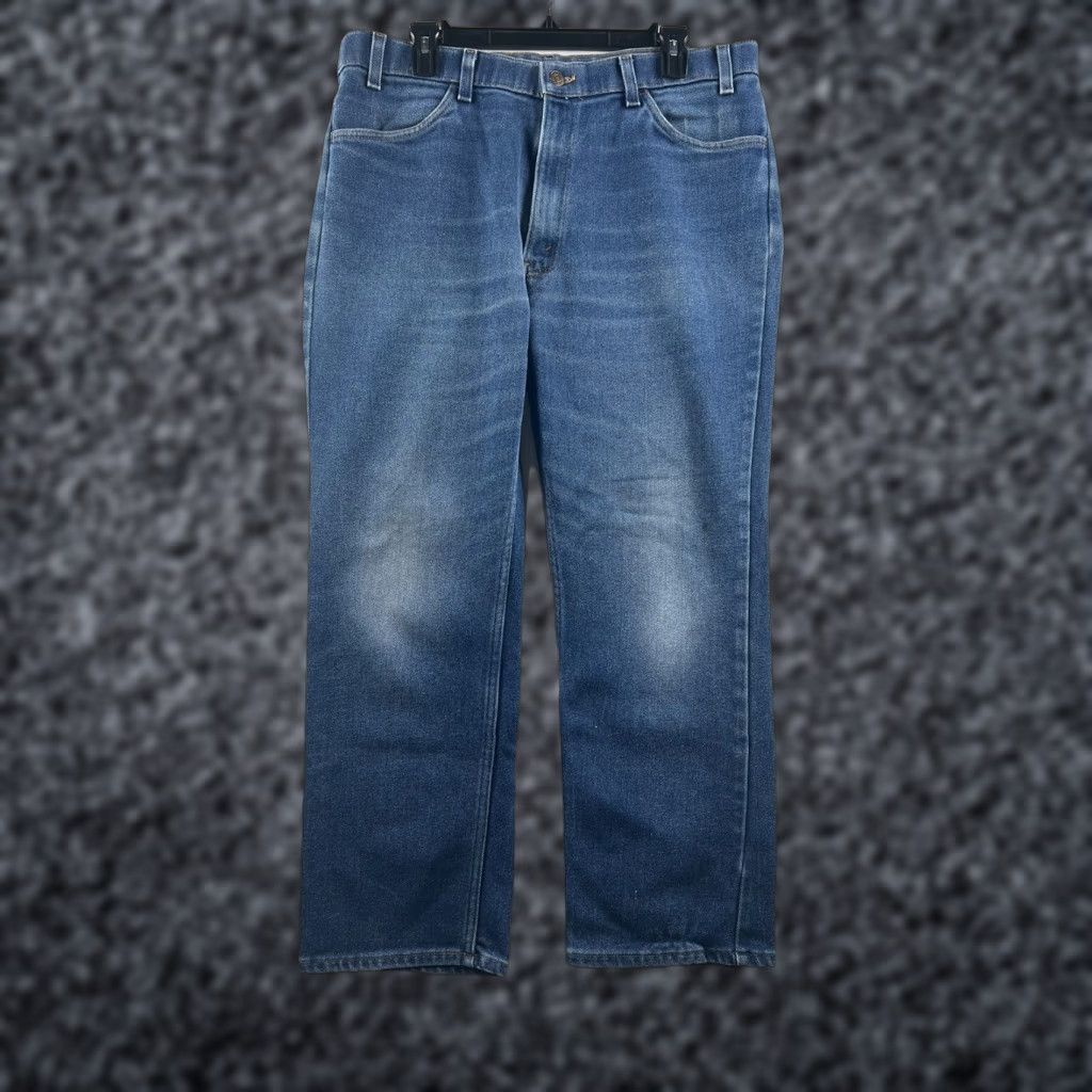 Levi's VINTAGE Levi's Jeans Men 5-Pocket Blue Denim USA Made 35x27 Belt Loops Zipper Denim Pants Jeans Size US 35 - 1 Thumbnail