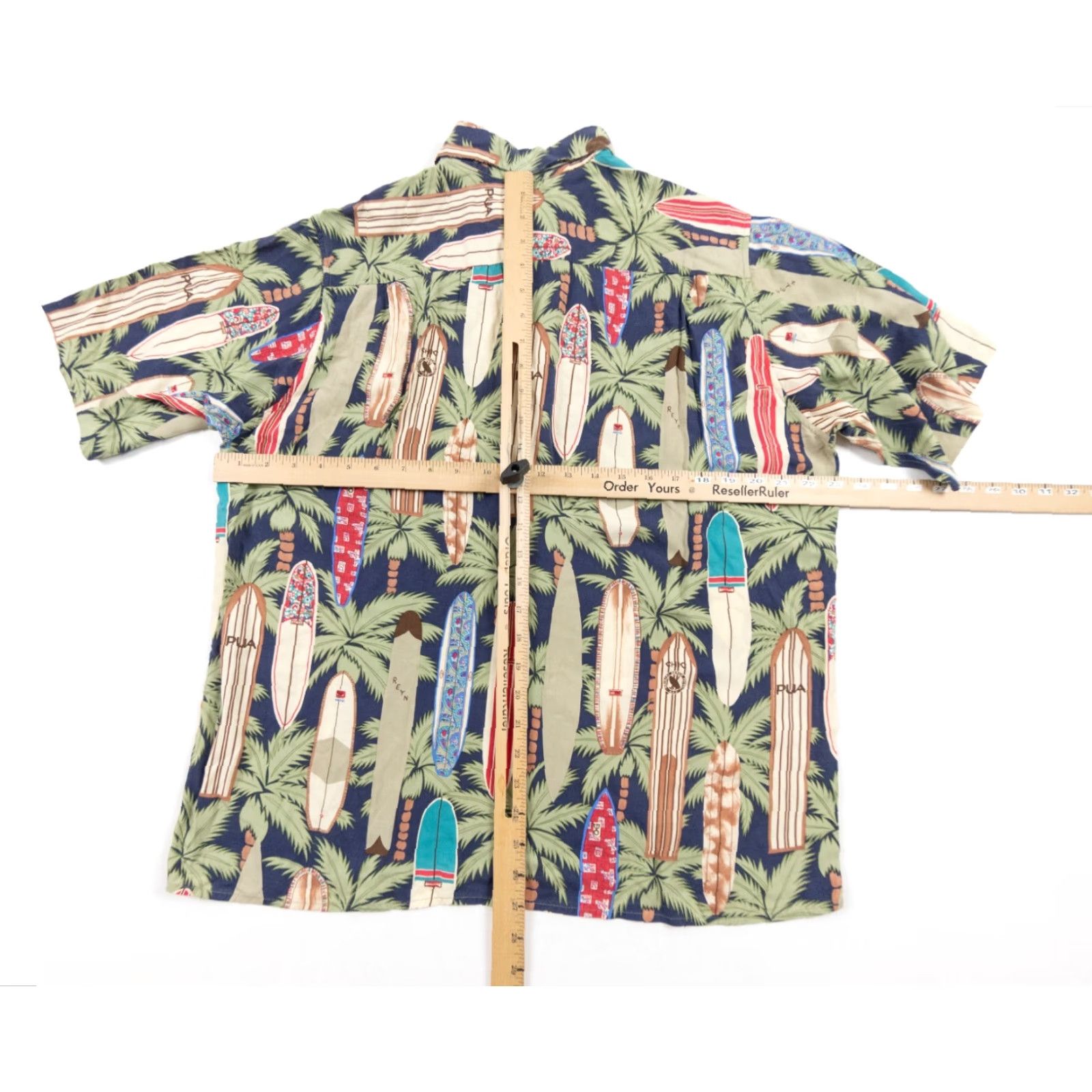 Reyn Spooner Reyn Spooner Mens Shirt Hawaiian Button-Down Short Sleeve Surfboards Multicolor Size US M / EU 48-50 / 2 - 6 Thumbnail