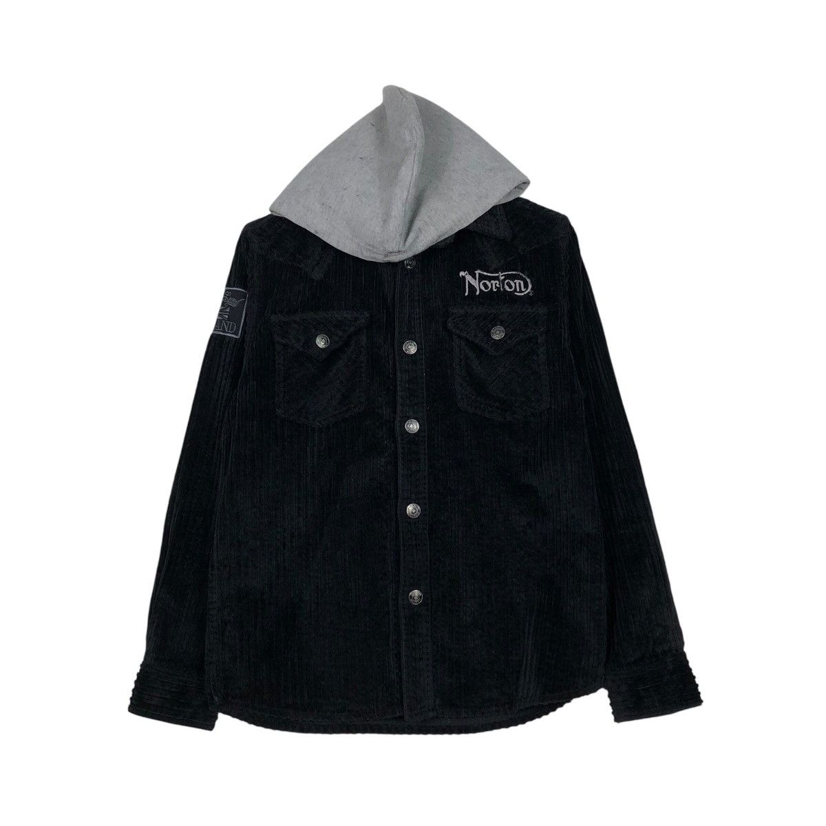 Japanese Brand × Norton 📌Biker Jacket Rich Black Norton Embroidered Big Logo Size US M / EU 48-50 / 2 - 3 Thumbnail