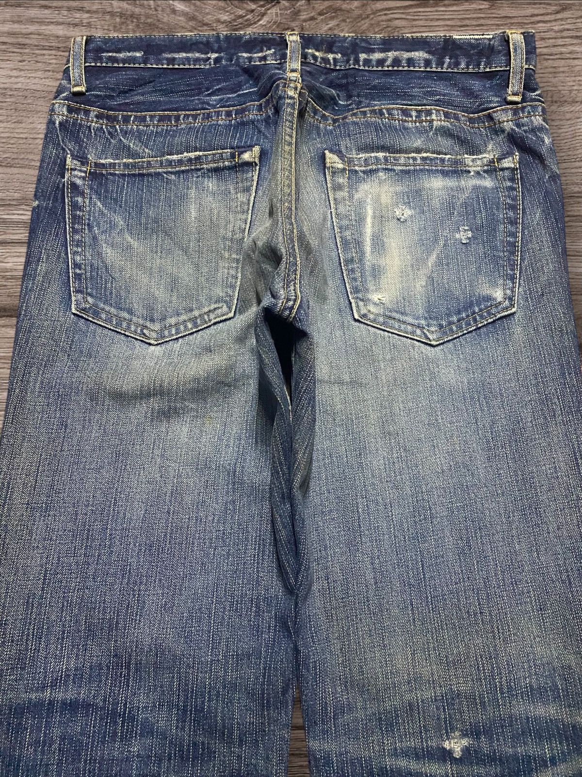 If Six Was Nine Vintage Japan Brand Made in Nippon Thunder Distressed Slim Size US 30 / EU 46 - 4 Thumbnail