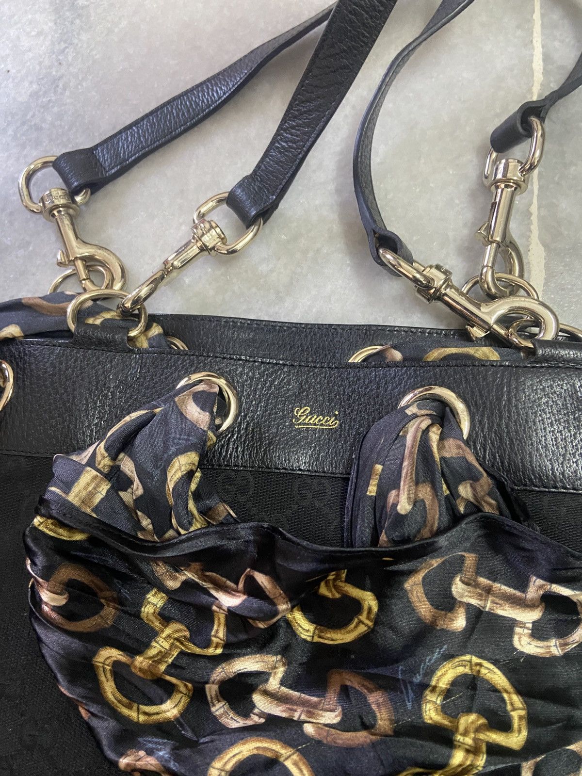 Gucci Gucci GG Canvas Positano Scarf Tote Bag Size ONE SIZE - 5 Thumbnail