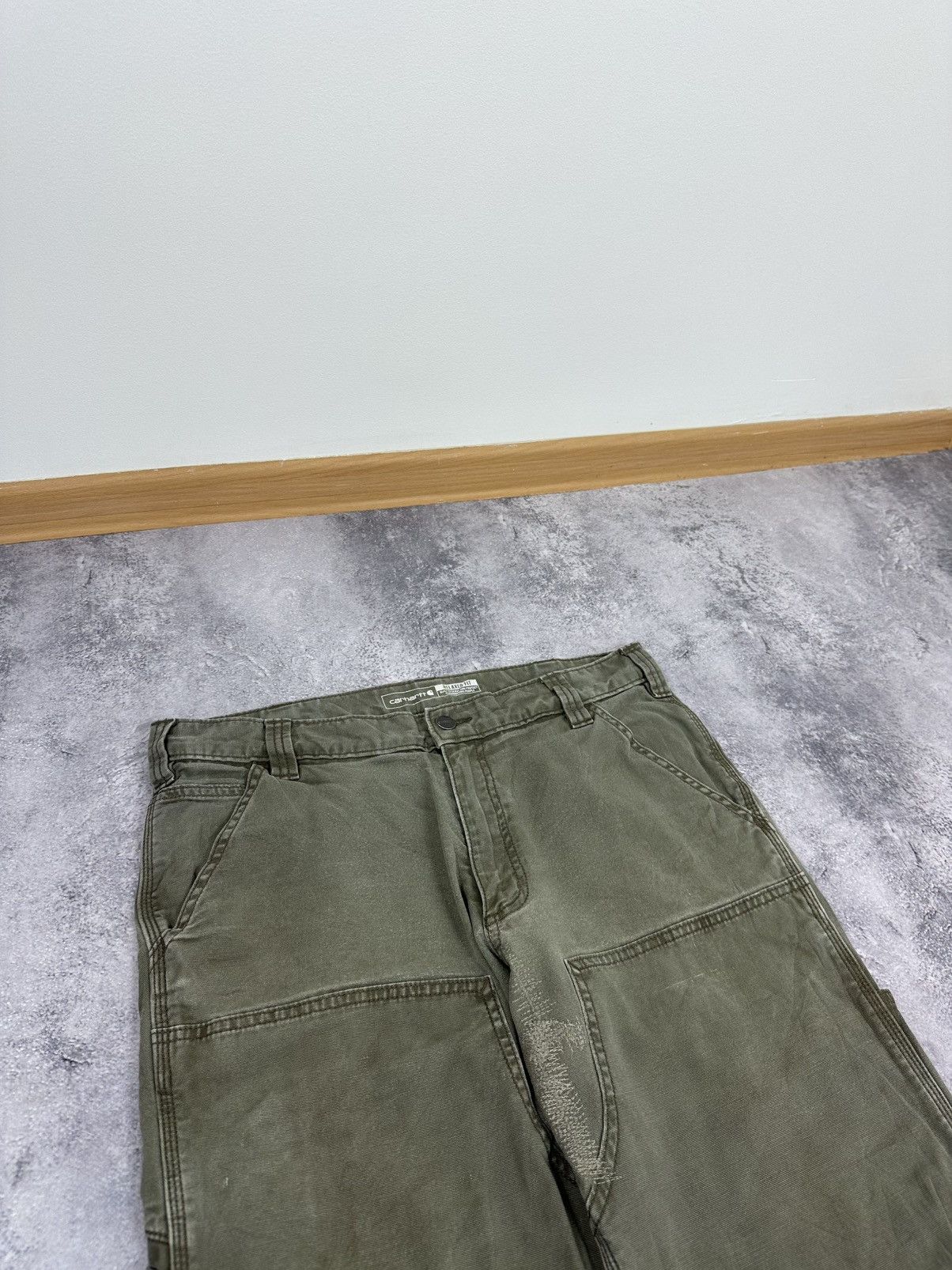 Carhartt Vintage Carhartt Double Knee Faded Khaki Y2K Carpenter Pants Size US 34 / EU 50 - 13 Thumbnail