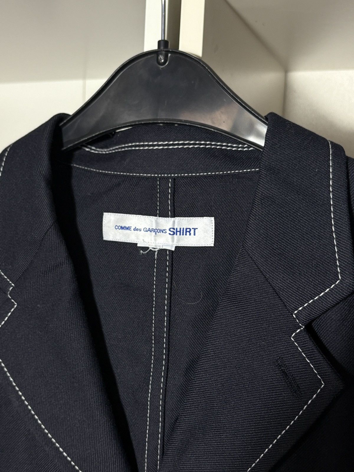 Comme des Garcons COMME des GARCONS SHIRT CONTRAST STITCH WOOL BLEND JACKET Size L / US 10 / IT 46 - 5 Thumbnail