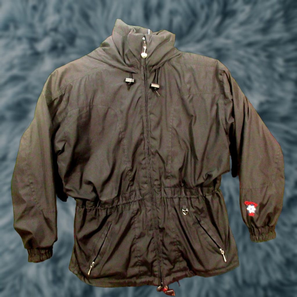 Obermeyer VINTAGE Obermeyer Lined Jacket Womens 8 Black Hooded Parka Ski Snowboard Winter Size M / US 6-8 / IT 42-44 - 1 Thumbnail
