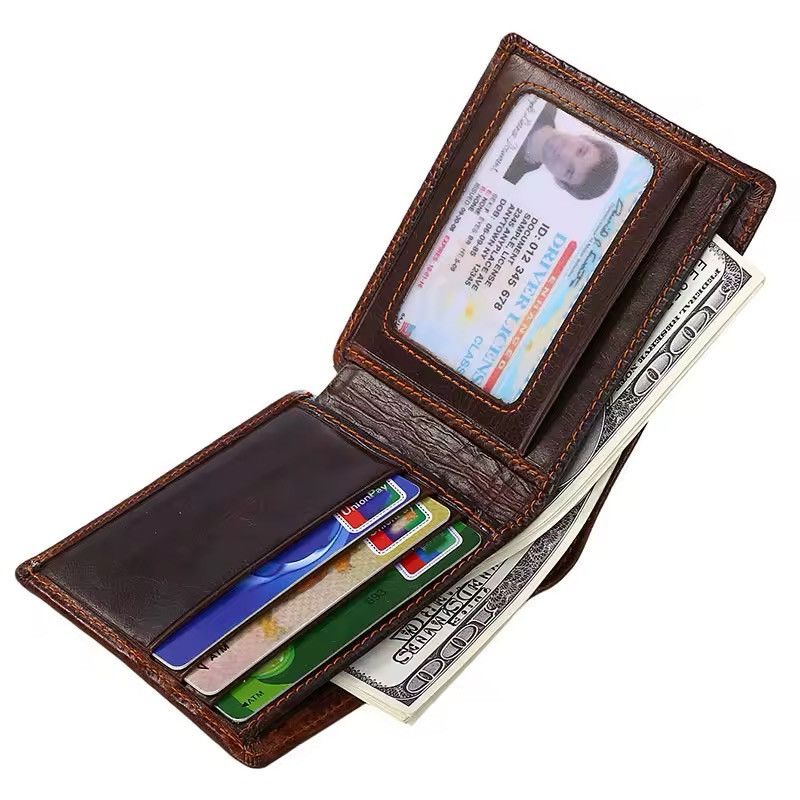 Vintage Real Leather Gothic Tiger 3D print Wallet Punk Size ONE SIZE - 5 Thumbnail