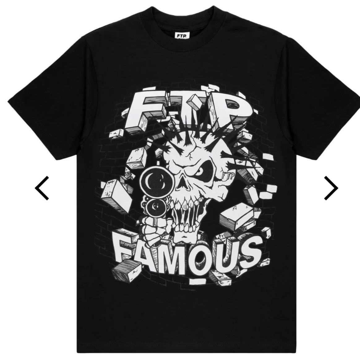 Famous Stars And Straps × Fuck The Population FTP Famous Skull Tee Black size Large Size US L / EU 52-54 / 3 - 4 Thumbnail