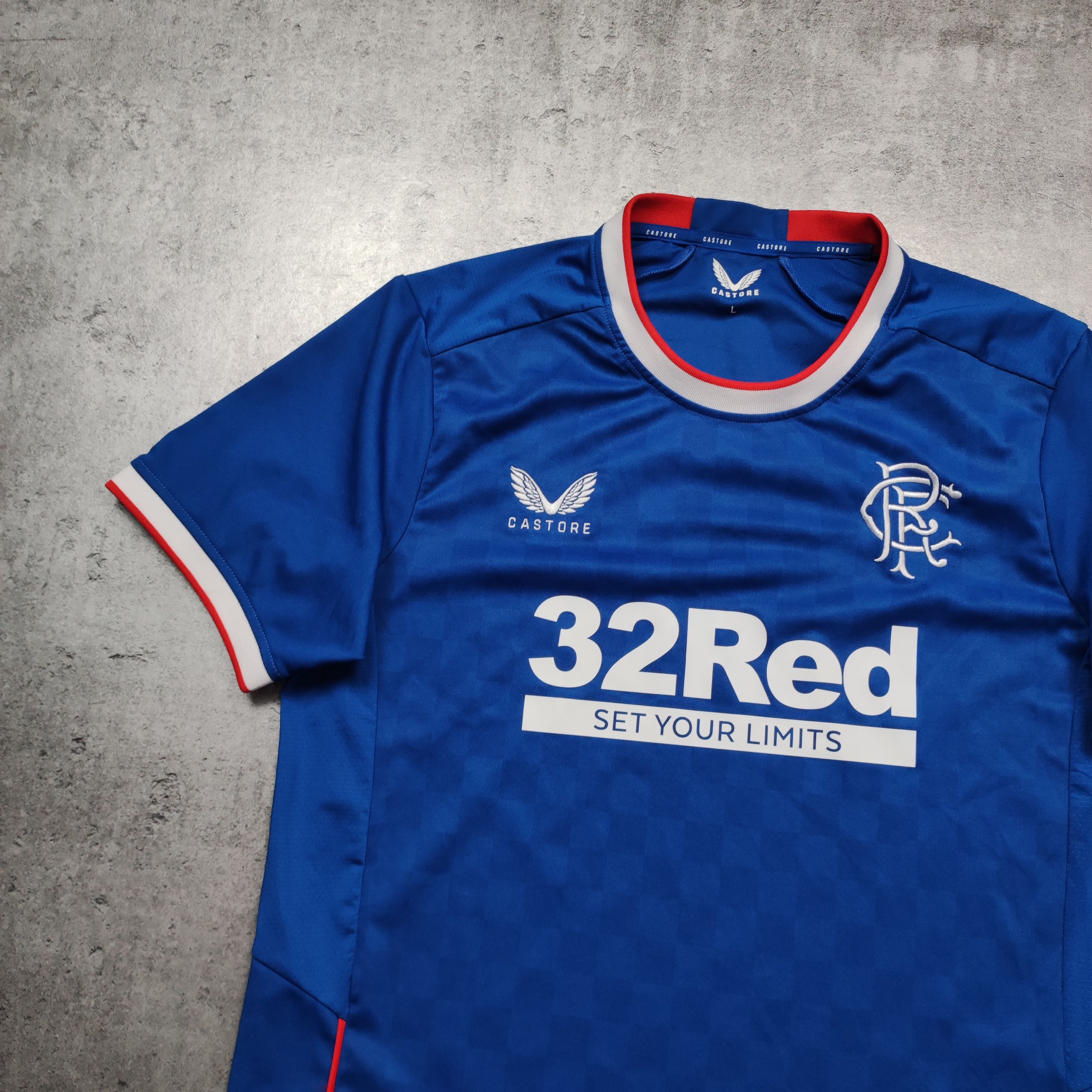 Vintage Glasgow Rangers Football 2023 Castore Home Jersey Size US L / EU 52-54 / 3 - 4 Thumbnail