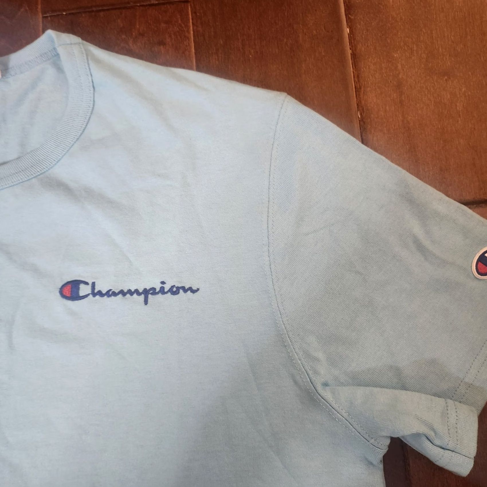 Champion Champion Men's Blue Logo Short Sleeve T-shirt Tee - Size Large Size US L / EU 52-54 / 3 - 5 Thumbnail