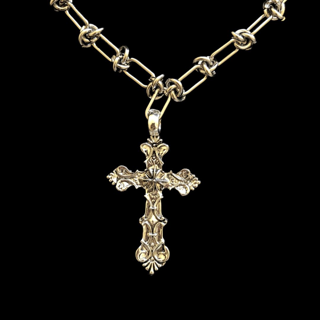 Jewelry Cross Linked Chain Punk Gothic Necklace Size ONE SIZE - 4 Thumbnail