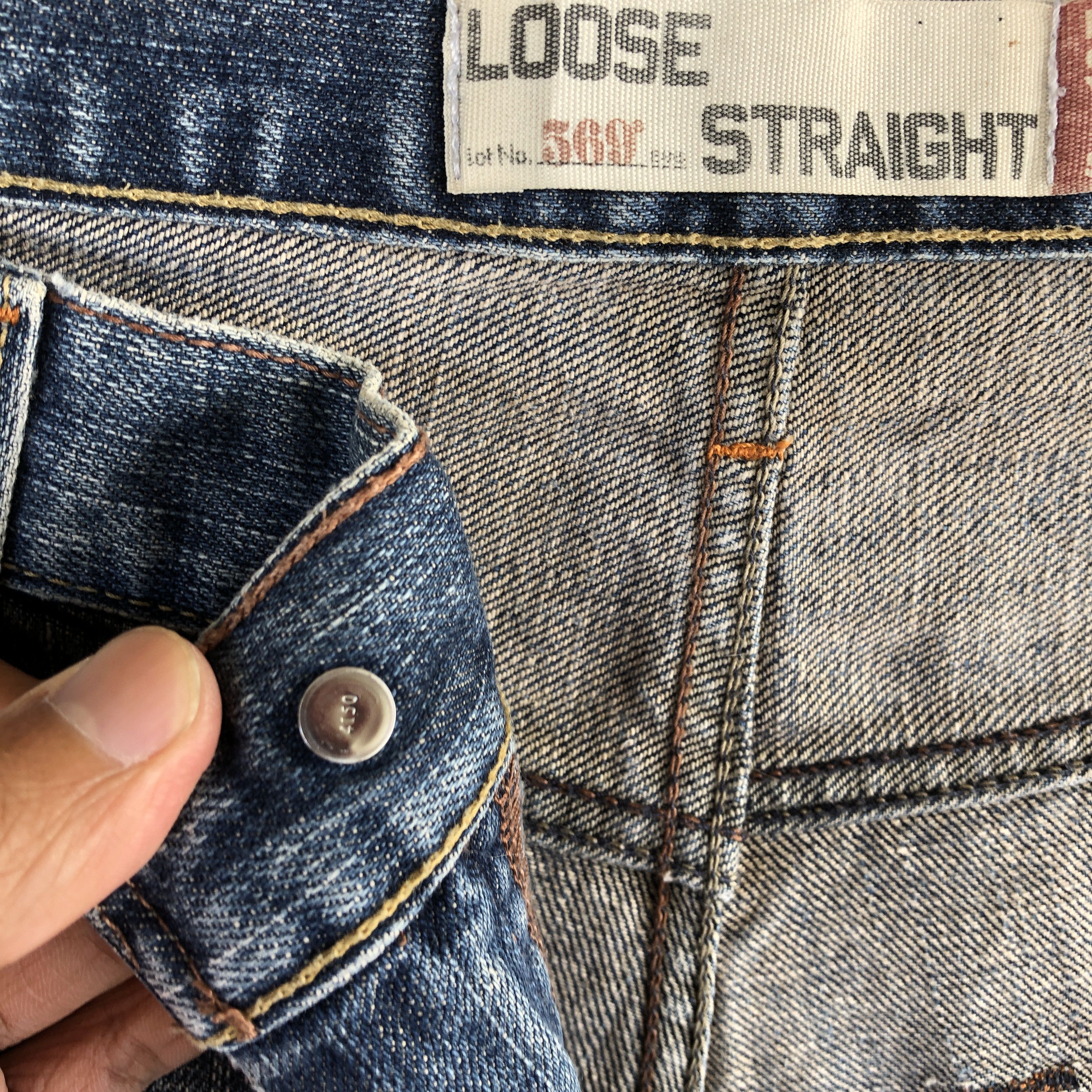 Levi's Vintage Y2K/2000s Levis Baggy Loose Jeans Levi's 569 Denim Size US 36 / EU 52 - 6 Thumbnail