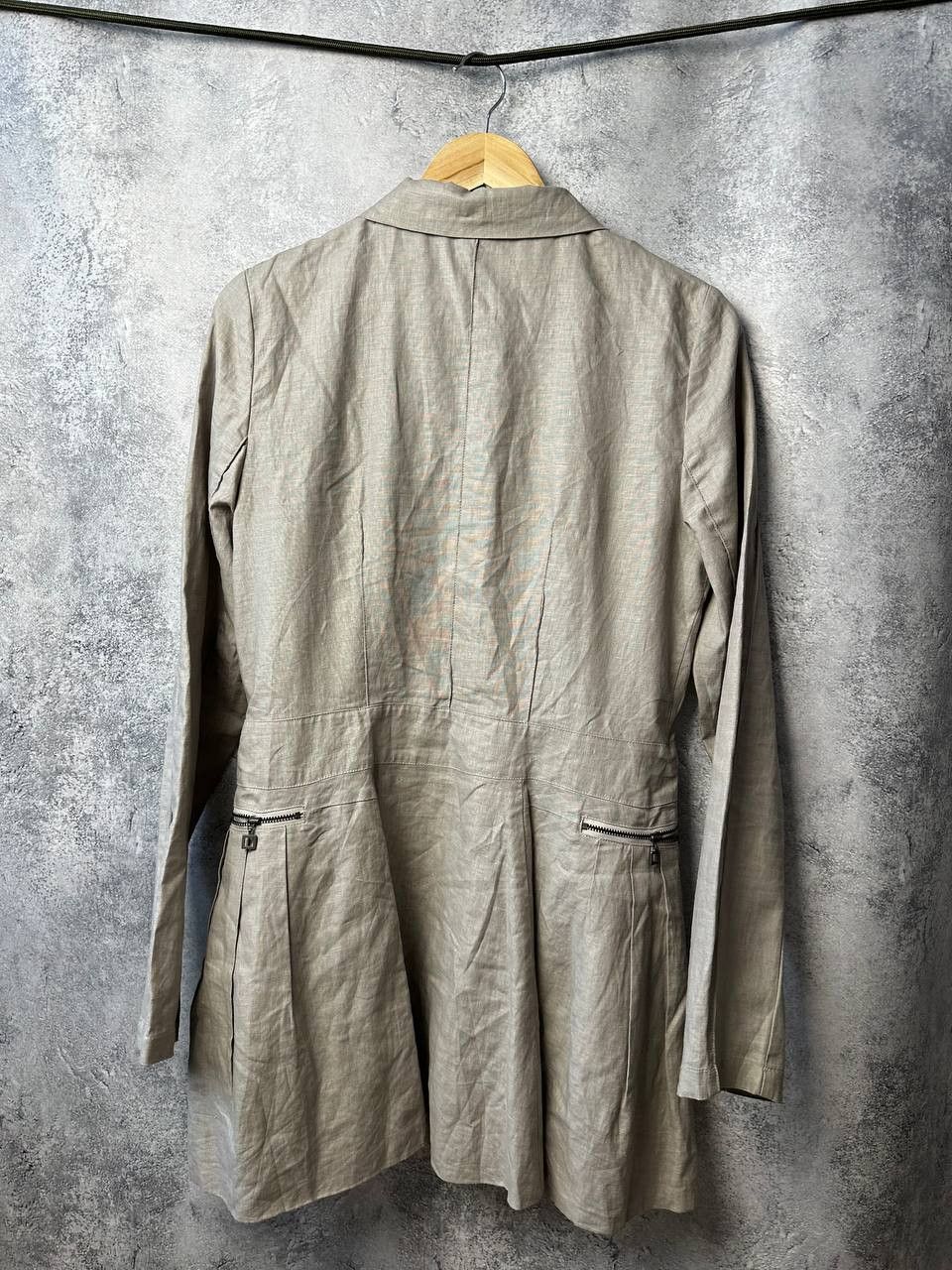 Sarah Pacini SARAH PACINI Linen Full Zip Lagenlook Jacket Blazer Coat Size M / US 6-8 / IT 42-44 - 6 Thumbnail