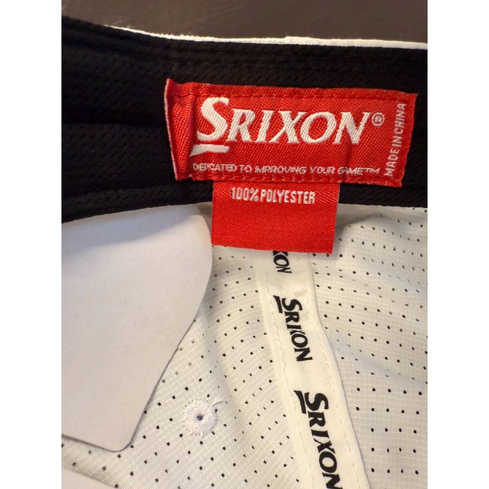 Dunlop Srixon Hat Cap Mens One Size White Adjustable Strapback Golf Hat Brand Srixon OSFM White Adjustable Strapback Cap Size ONE SIZE - 7 Thumbnail