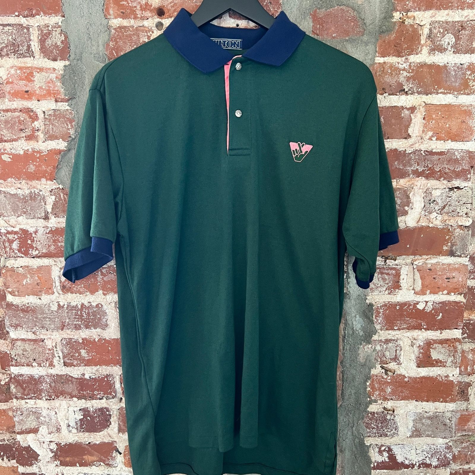 Vintage Vintage Made in USA Hilton Mens Green Polo Shirt L 21x29 Size US L / EU 52-54 / 3 - 2 Thumbnail