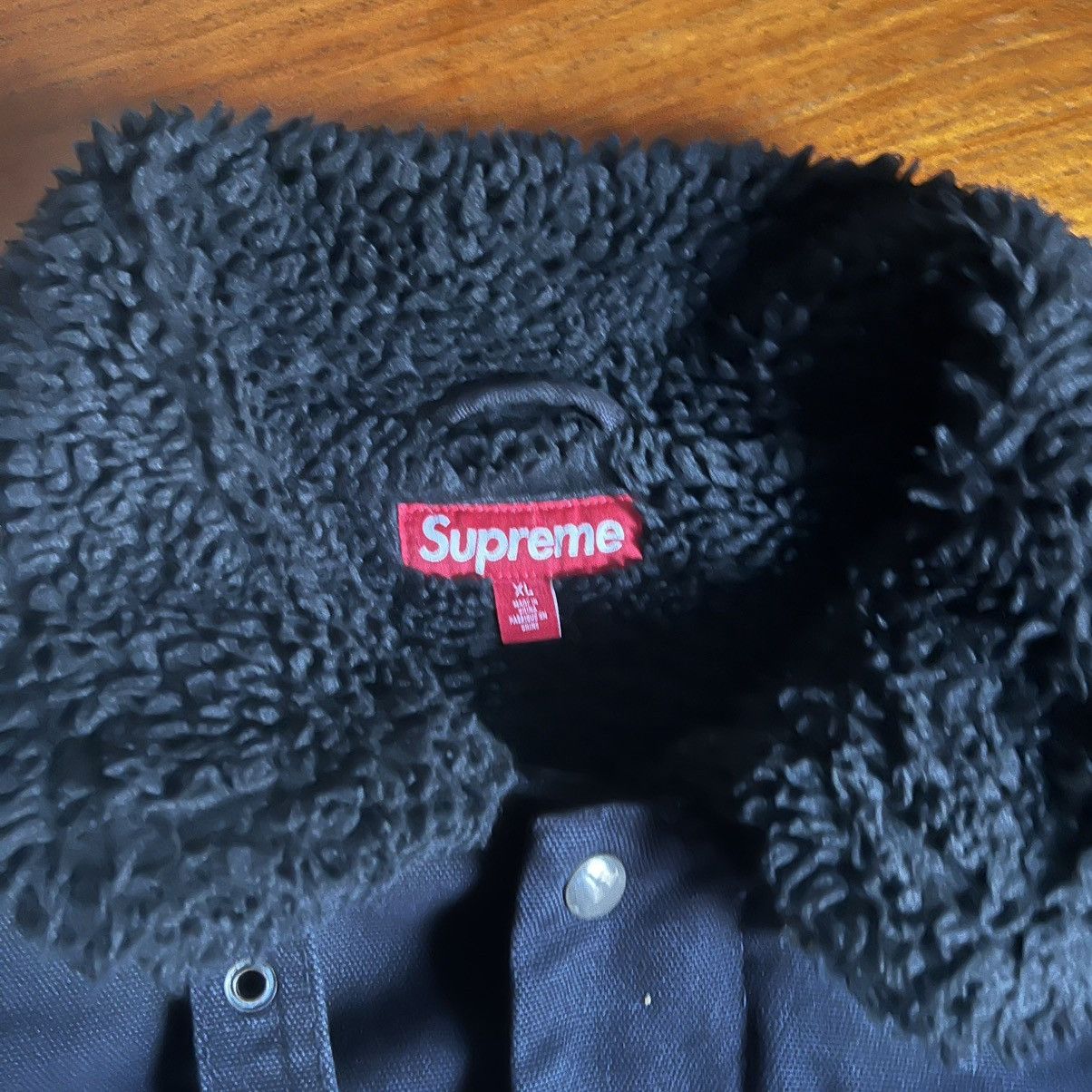 Supreme Supreme Faux Shearling Lined Bomber Jacket Black XL Size US XL / EU 56 / 4 - 4 Thumbnail