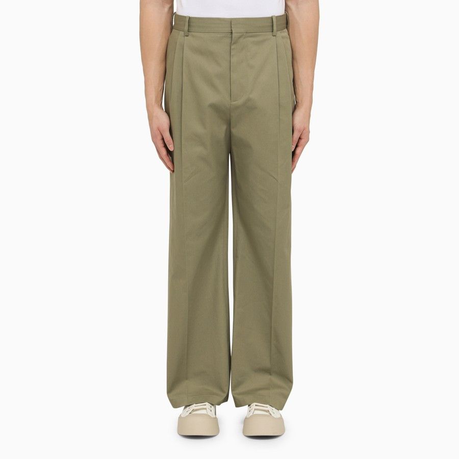 image of Loewe O1D2Blof0424 Trousers In Military Green, Men's (Size 34)