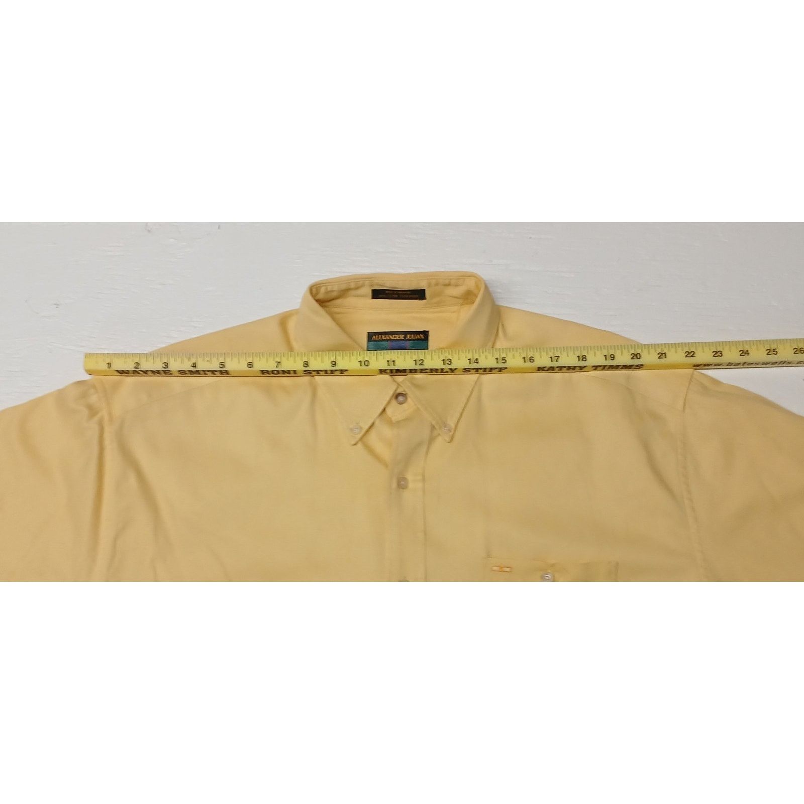 Alexander Julian Alexander Julian Colours (XL) Yellow Long Sleeve Shirt Size US XL / EU 56 / 4 - 4 Thumbnail